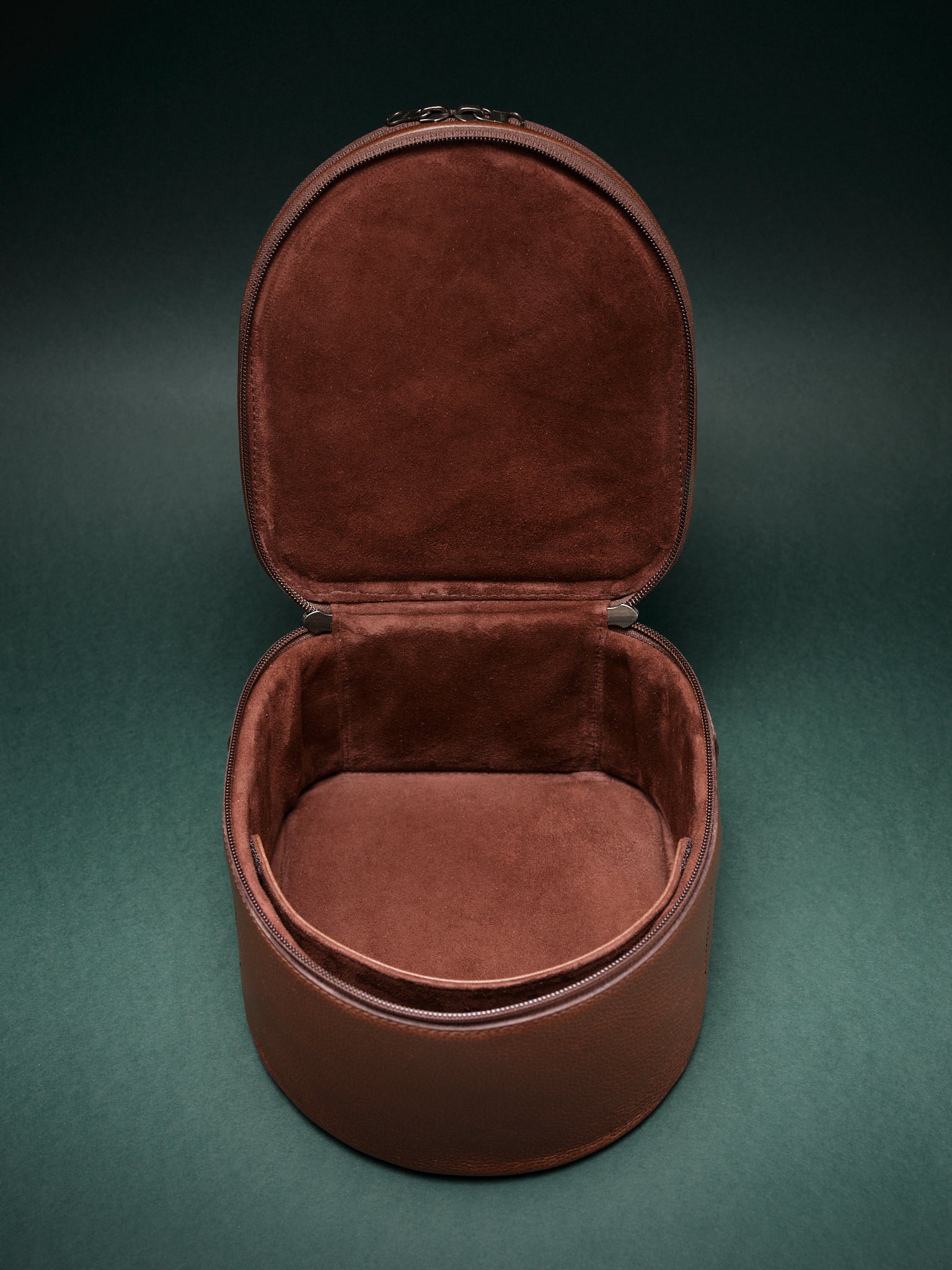 Suede Interior. Apple Vision Pro Case Brown by Capra Leather