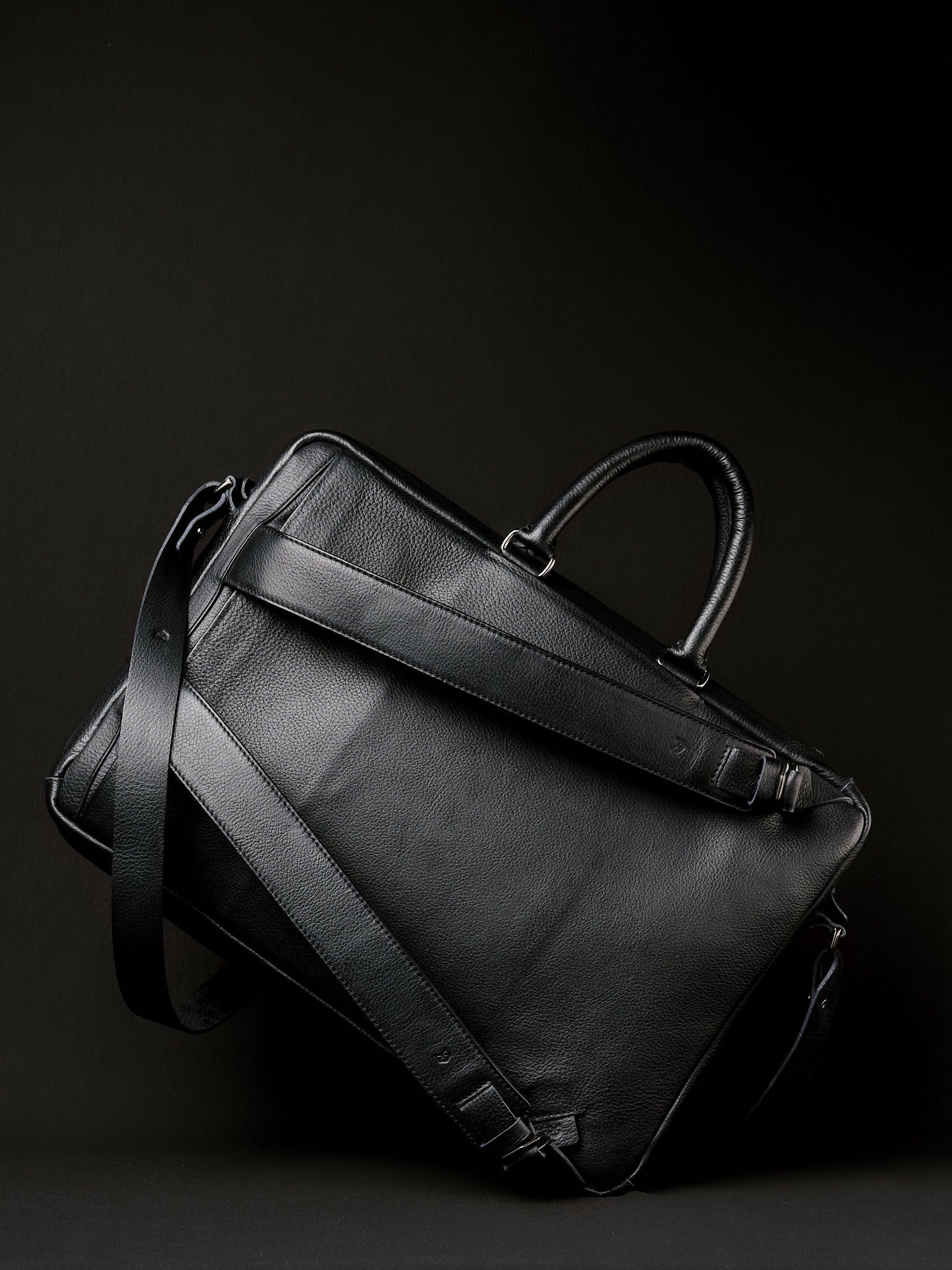 Designer Backpacks for Men. Backpack Briefcase Combo Black by Capra Leather