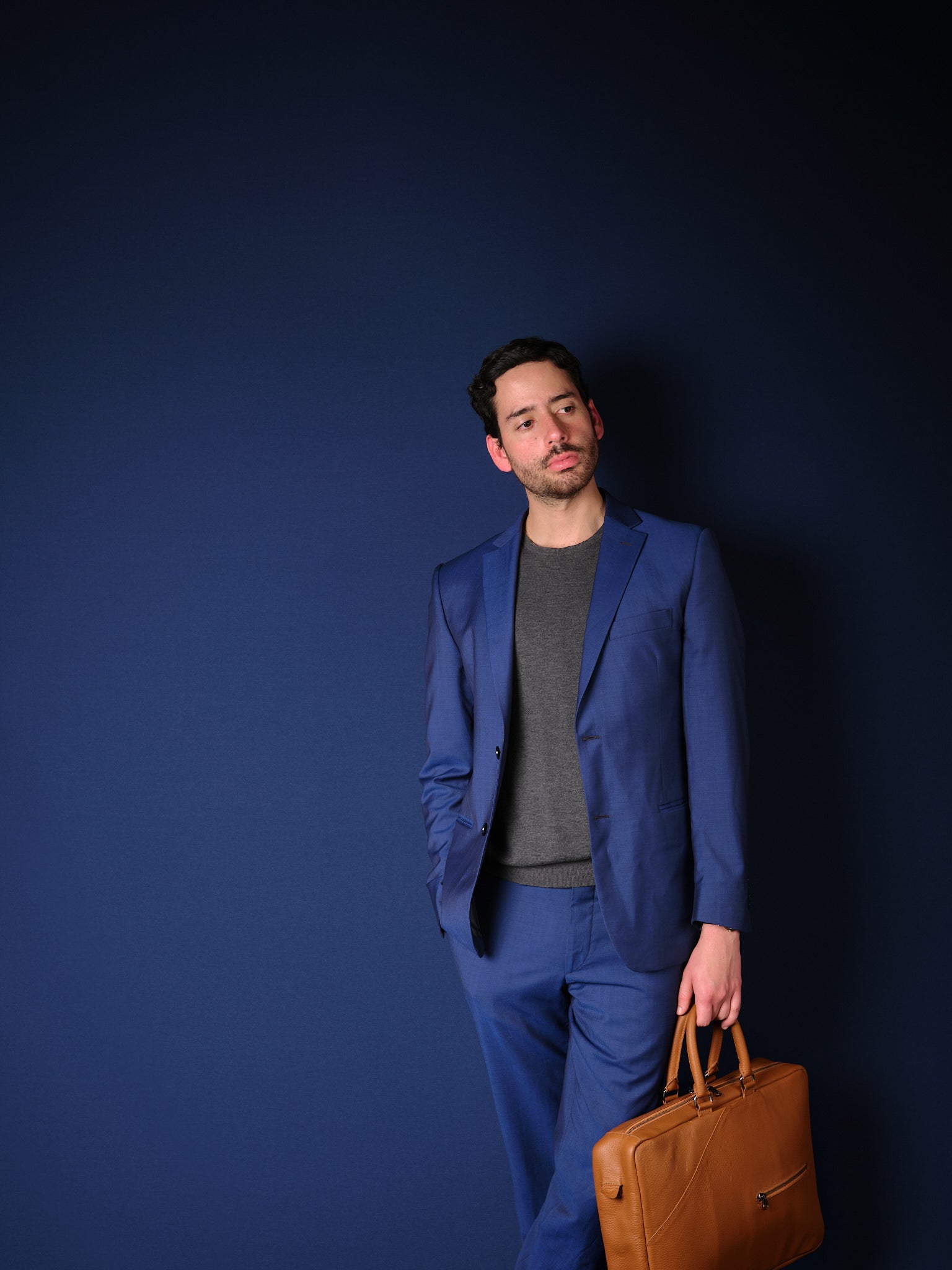 Professional Briefcase. Laptop Briefcase Tan by Capra Leather