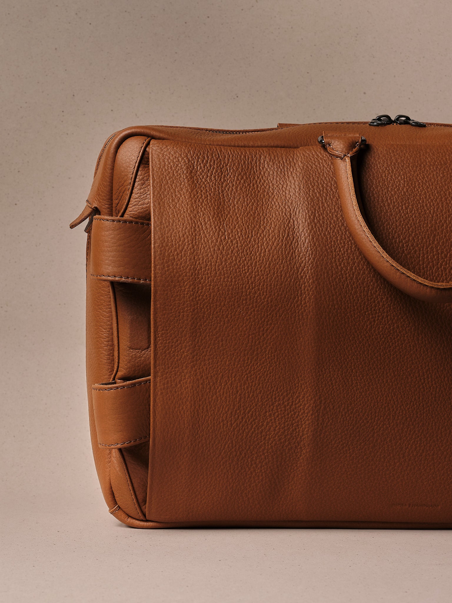 Hideaway Shoudler Straps. Leather Backpack Briefcase Combo Tan by Capra