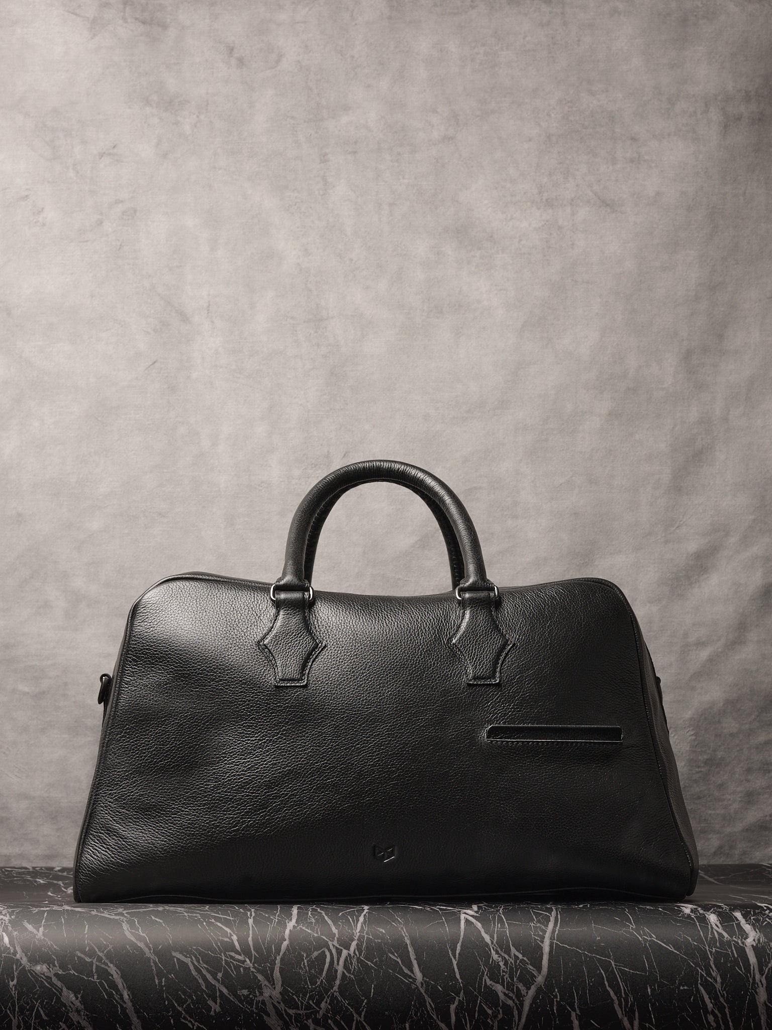 Black Leather Duffle Bag. Weekender Bag by Capra Leather