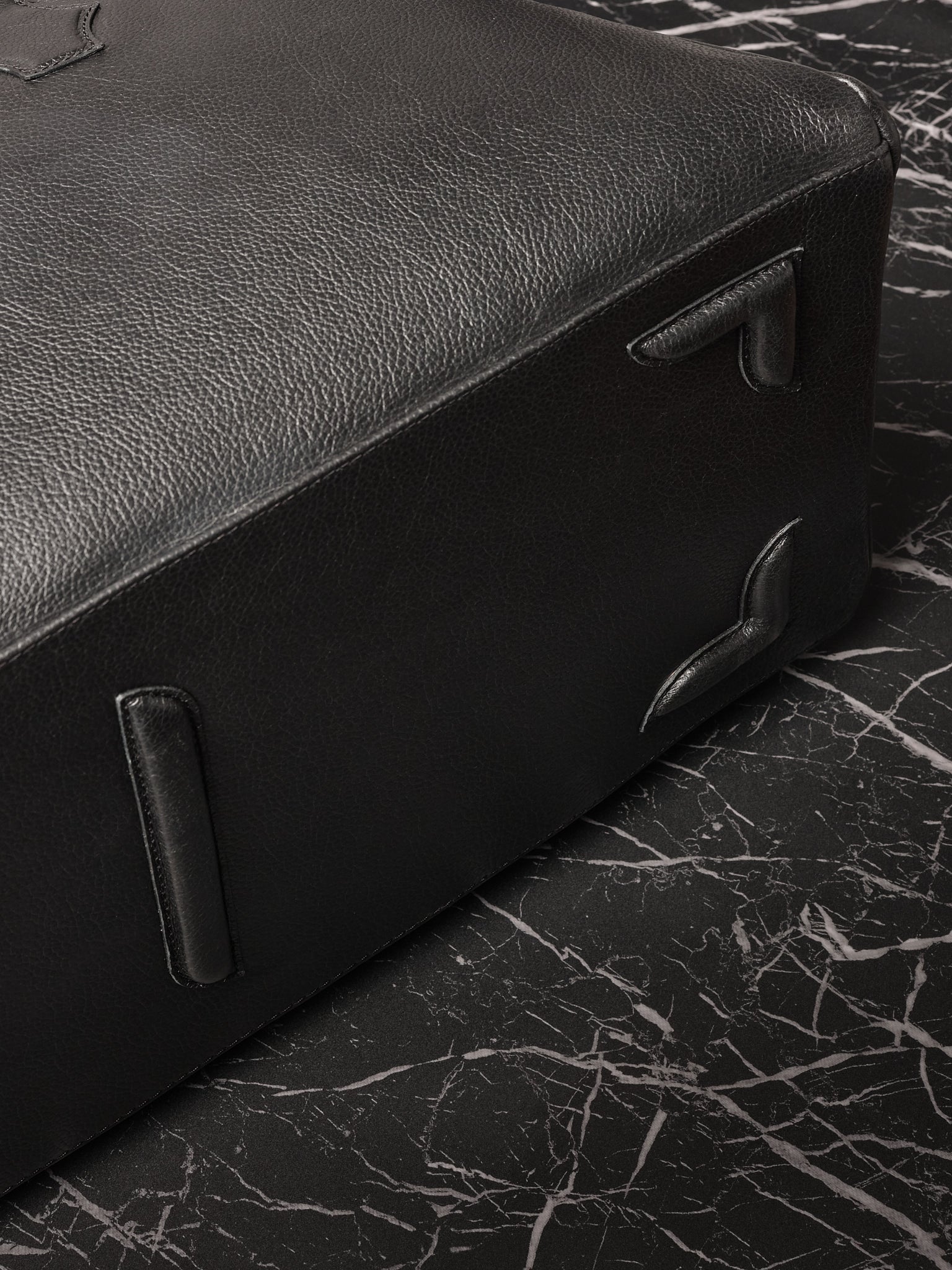 Leather Feet. Weekender Bags for Men Black by Capra Leather