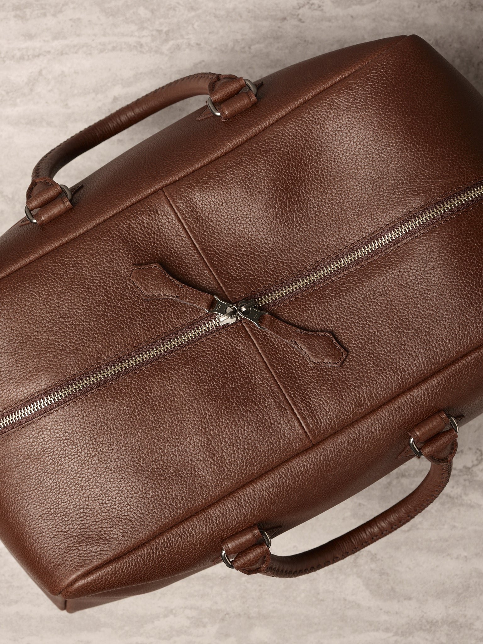 Leather Pull Tabs. Best Weekender Bag Brown by Capra Leather