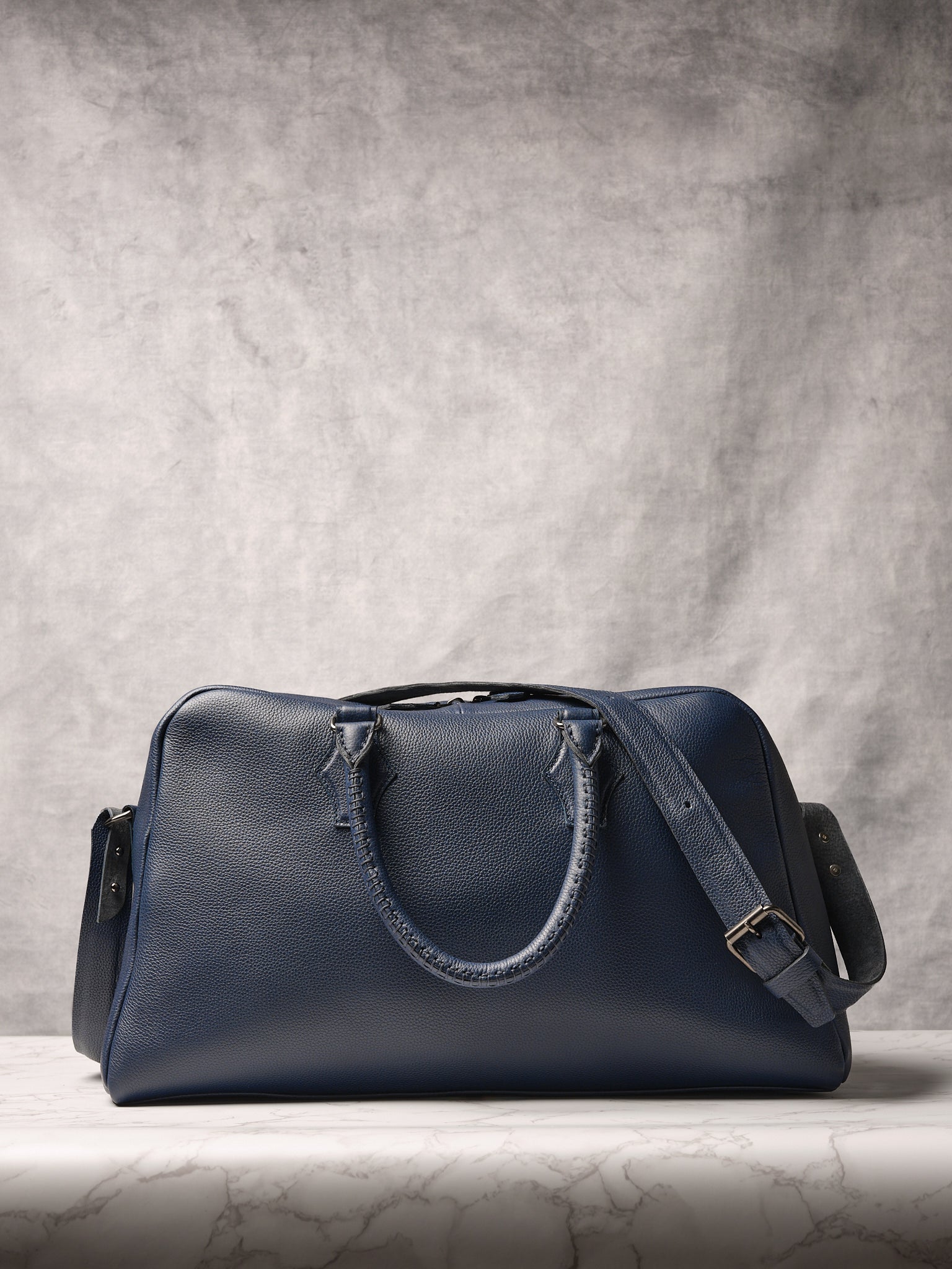 Best Mens Weekender Bag Navy by Capra Leather