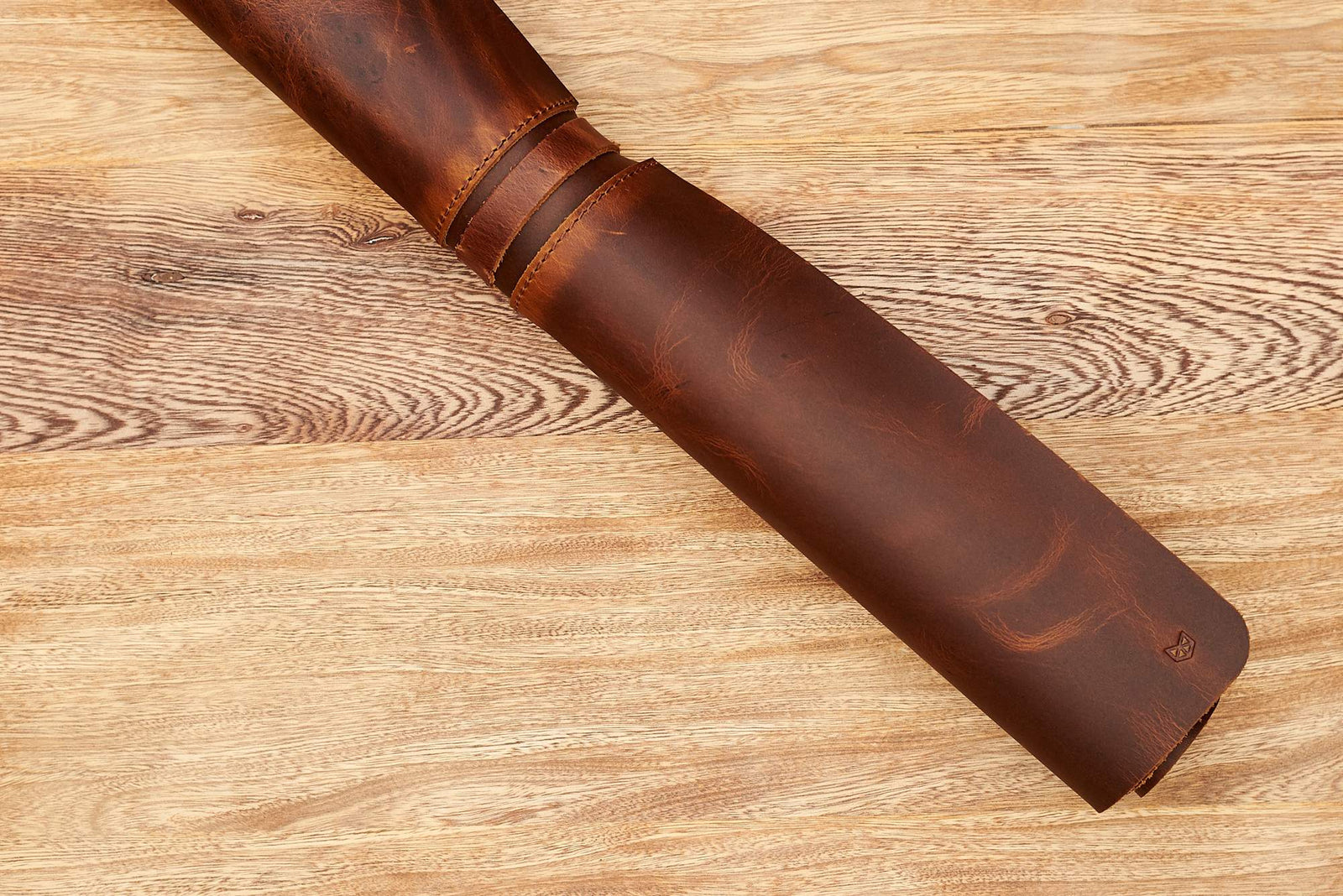 Custom leather desk pad available in bespoke sizes.