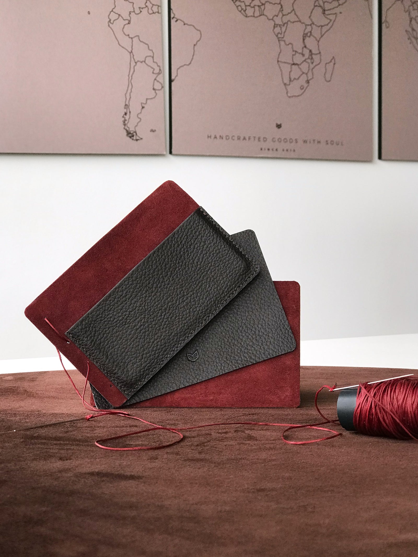 Buildable Men's Passport Holder. Passport Case Dark Brown by Capra Leather