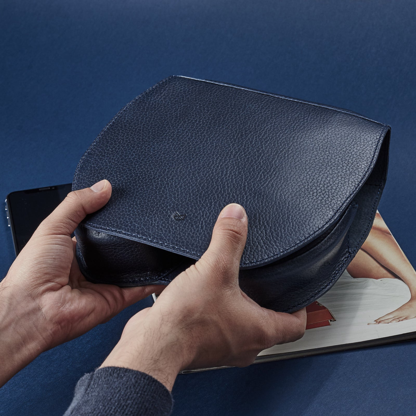 Style. AirPods Max Case Shield Navy by Capra Leather