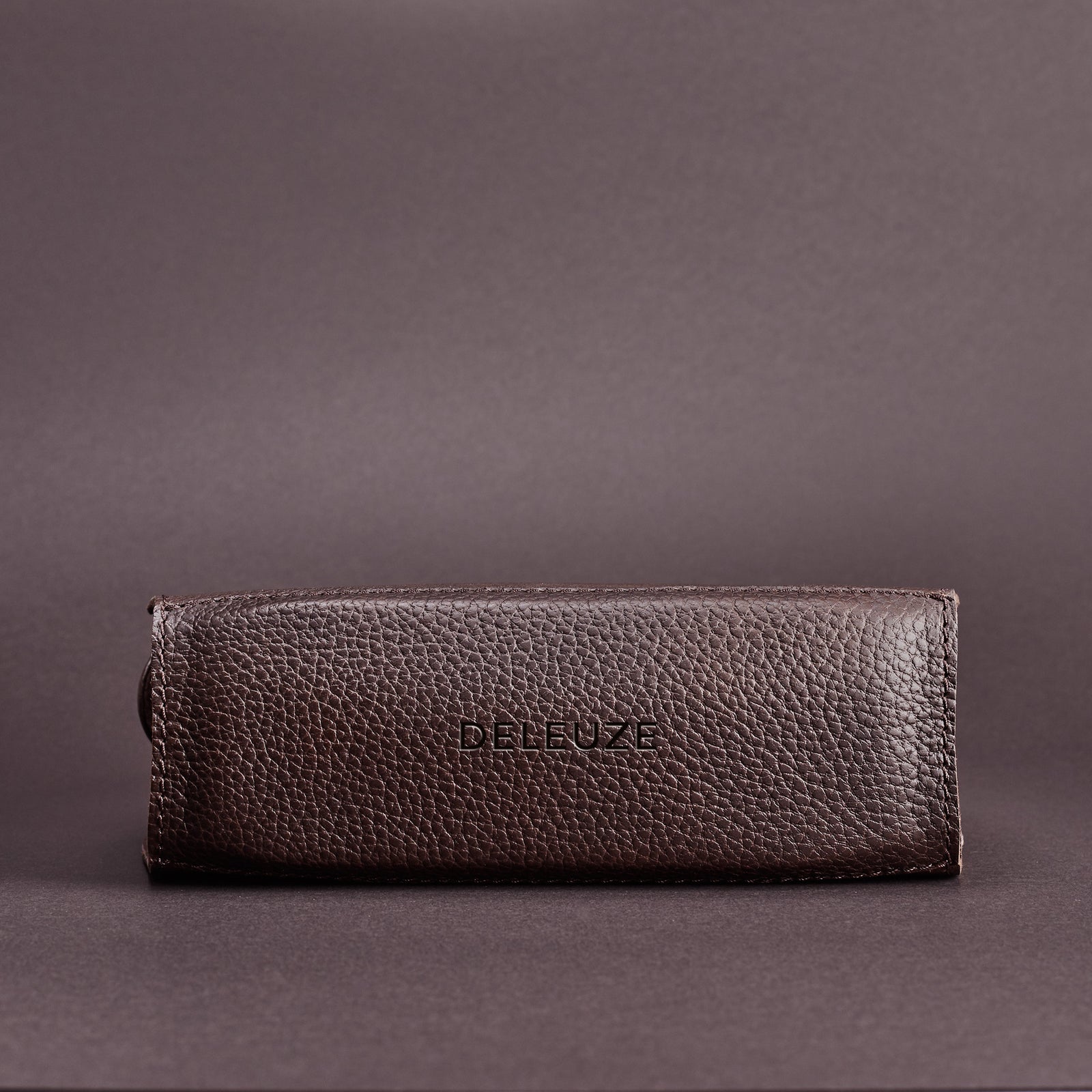 Custom engraving. AirPods Max Case Shield dark Brown by Capra Leather