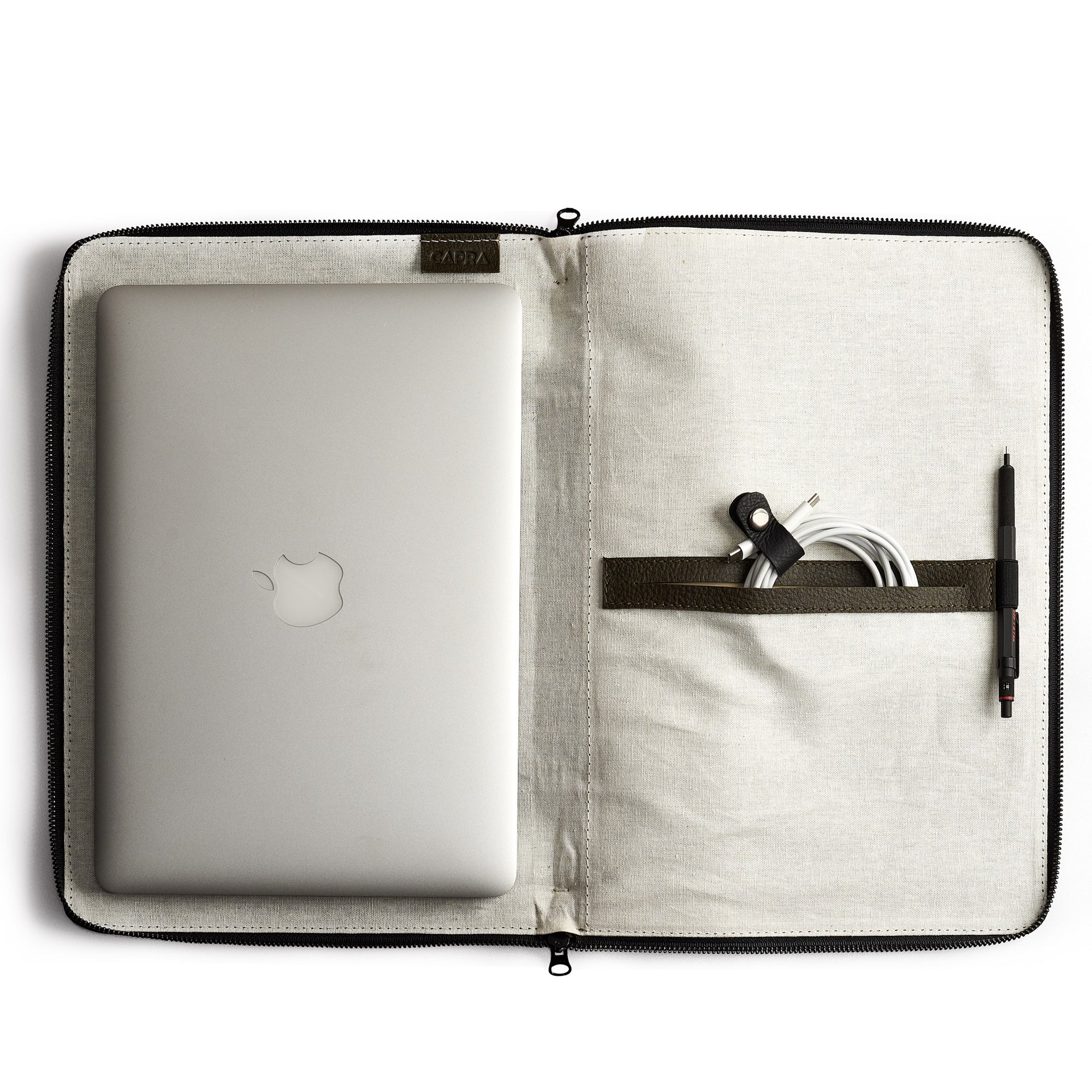 Mens style accessories. Green Leather Laptop Portfolio Case. Laptops & devices Bag.