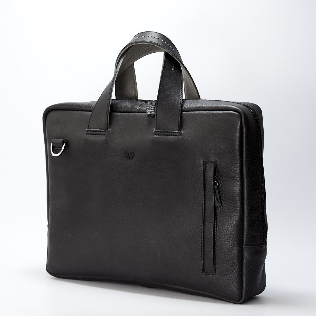 Handmade leather briefcase for men. Minimalist office bag for men. Custom mens gifts