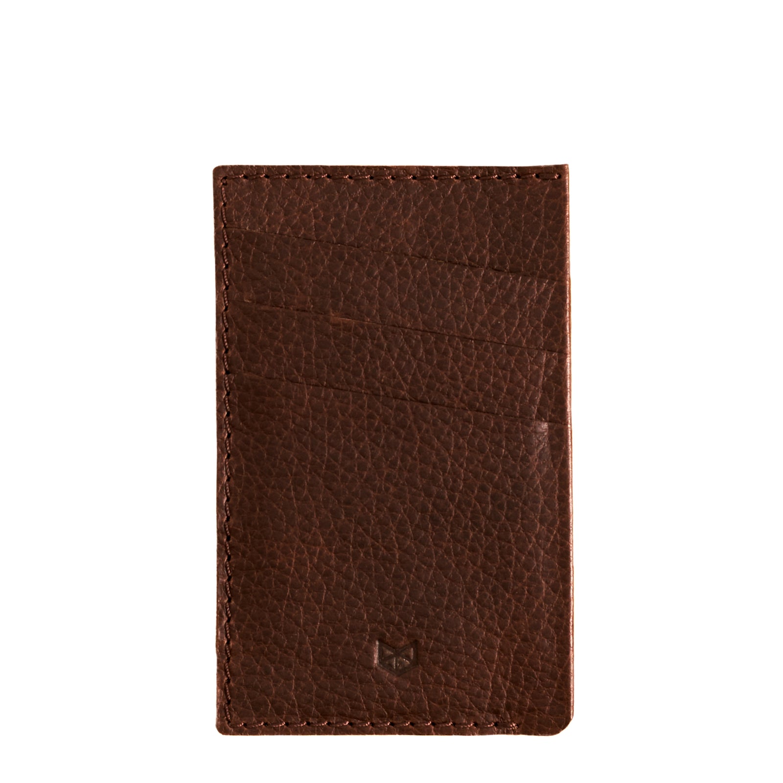 Front Cover. Card Holder Wallet Dark Brown by Capra Leather