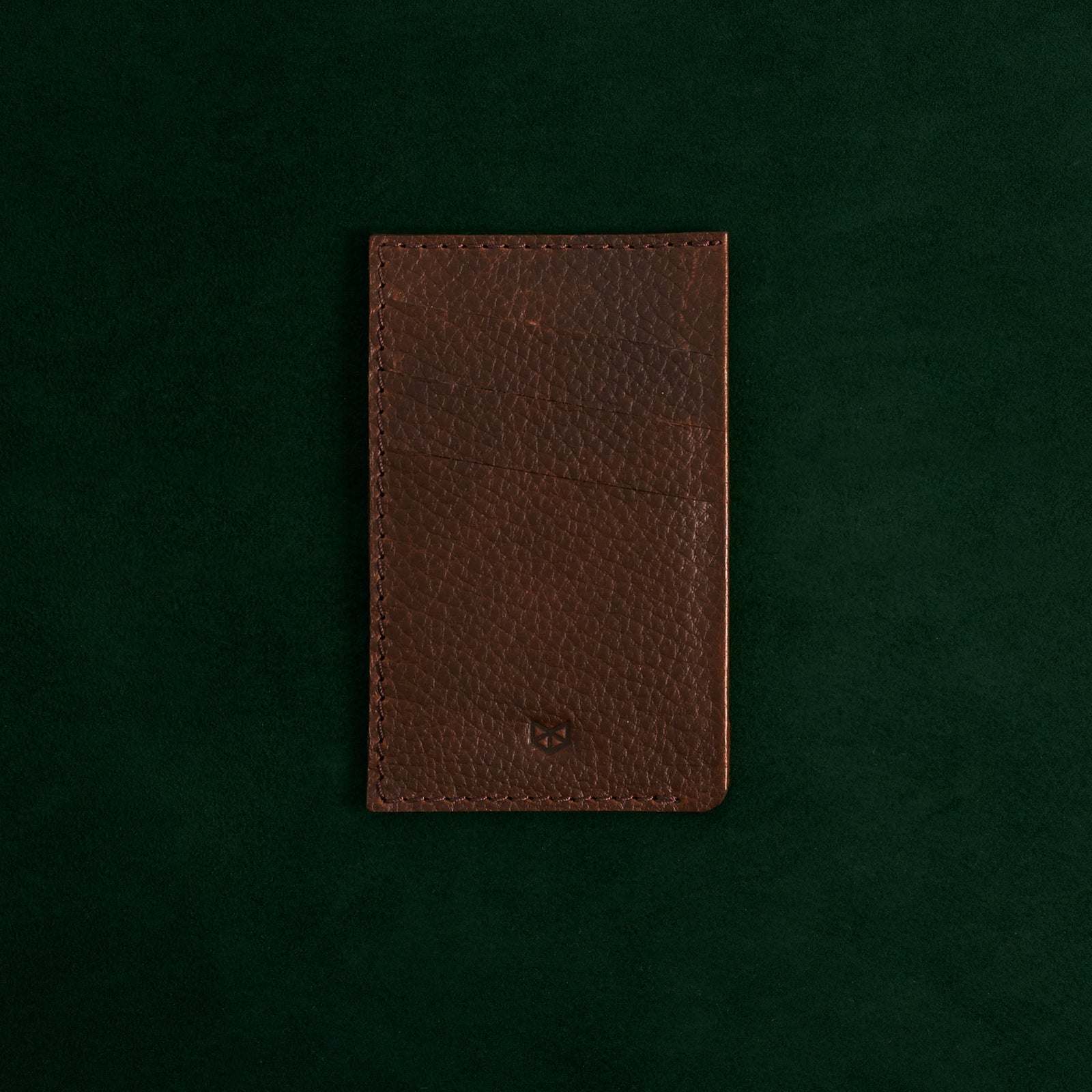 Front. Card Holder Wallet Brown by Capra Leather