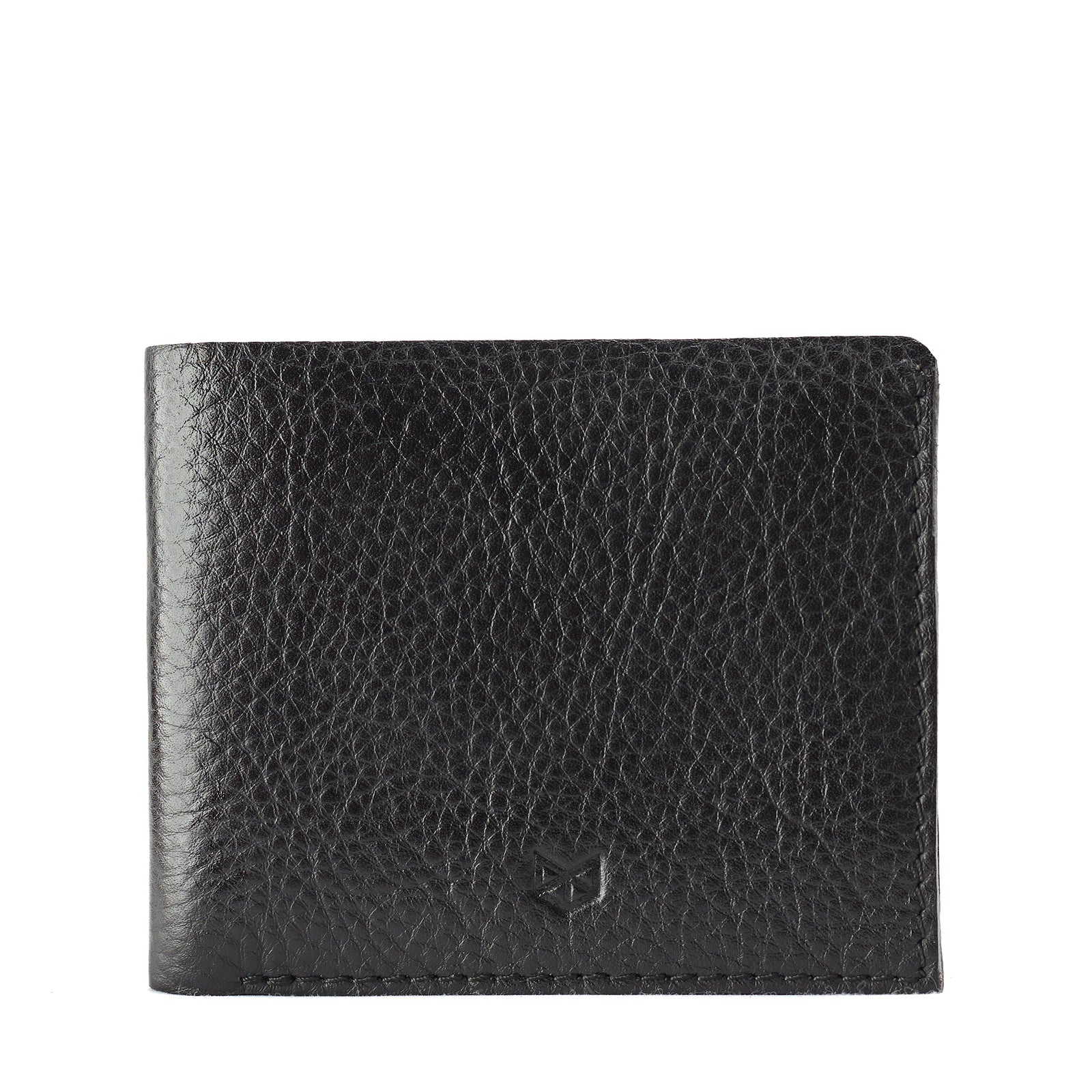 Black leather slim wallet for men. Perfect gift for men. Minimalist thin card holder for mens gifts