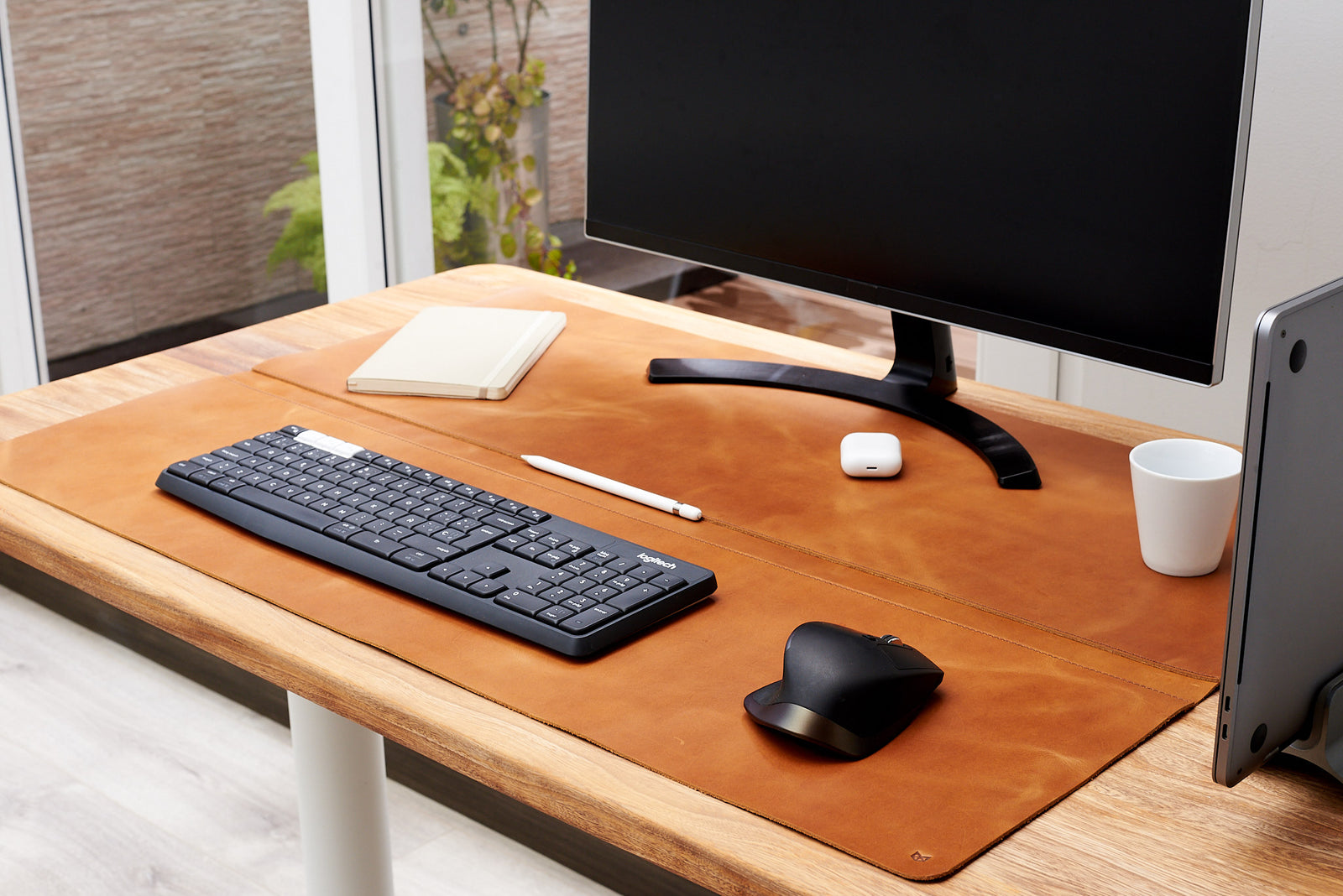 24x36. Leather Desk Pad Tan by Capra Leather