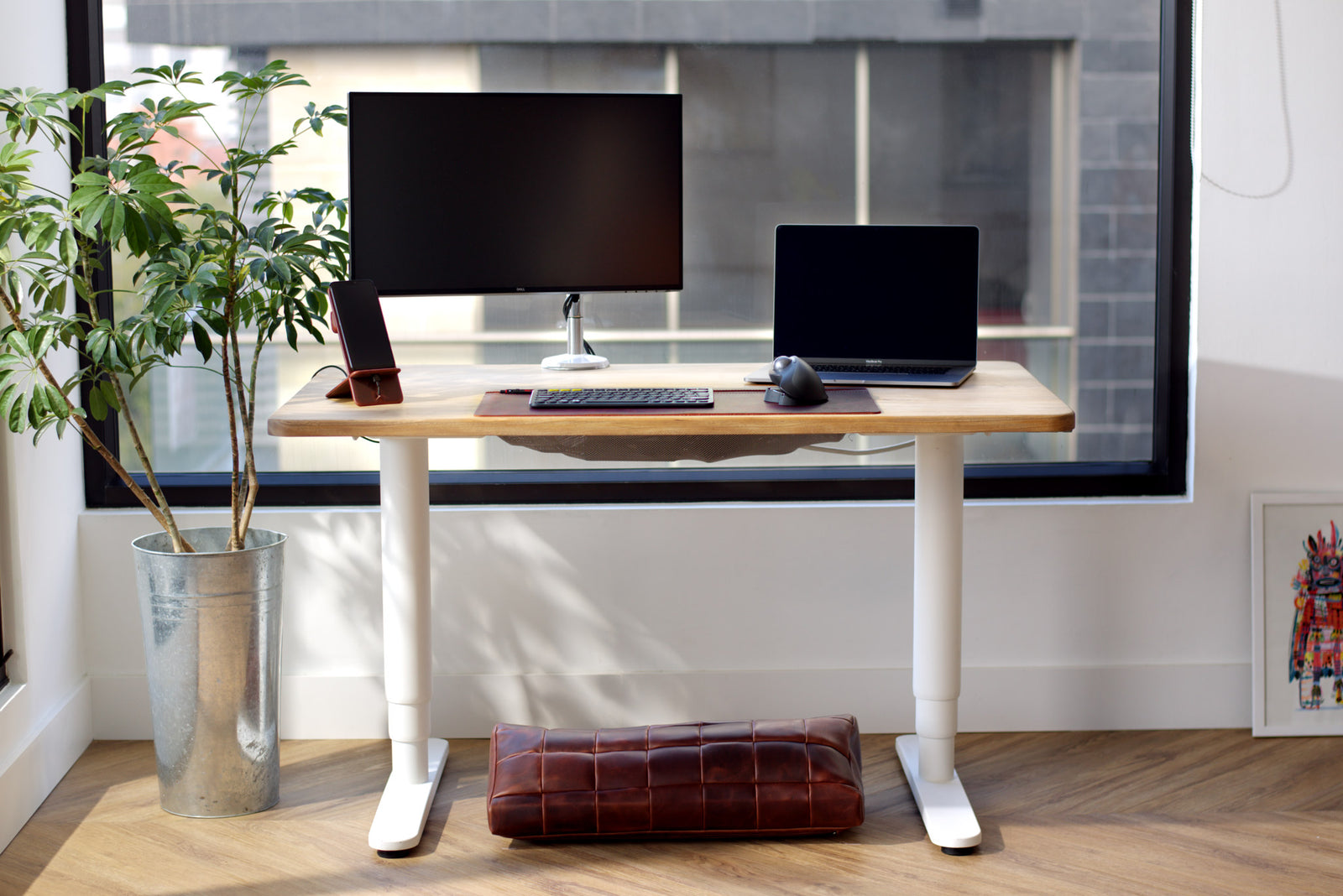 Distressed Cognac Desk Setup Bundle by Capra Leather