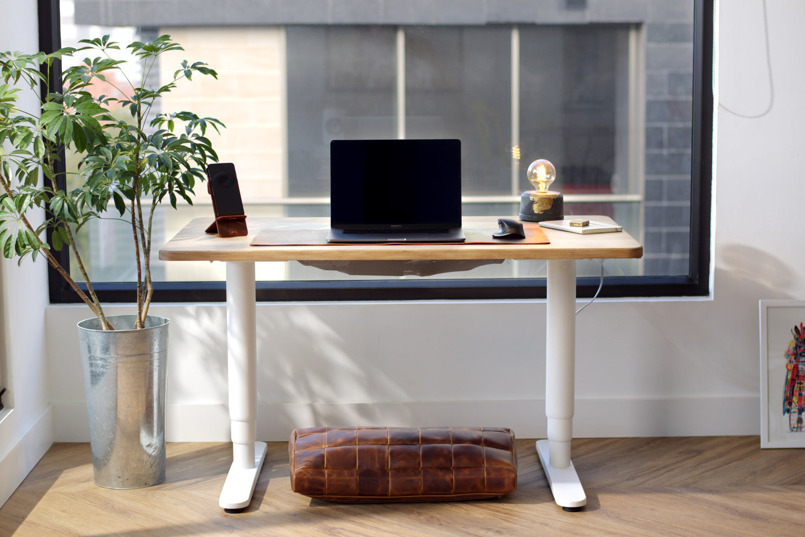 Distressed Tan Desk Setup Bundle by Capra Leather