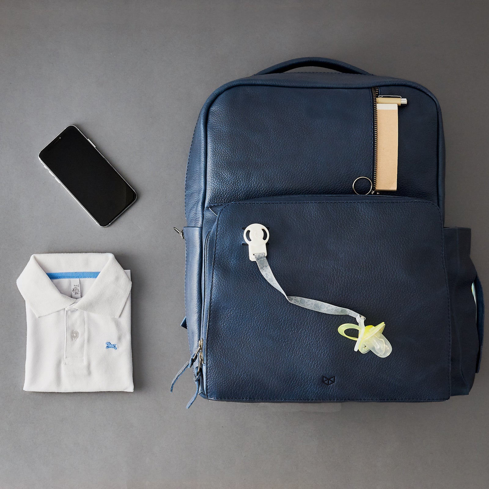 leather diaper bags navy by capra