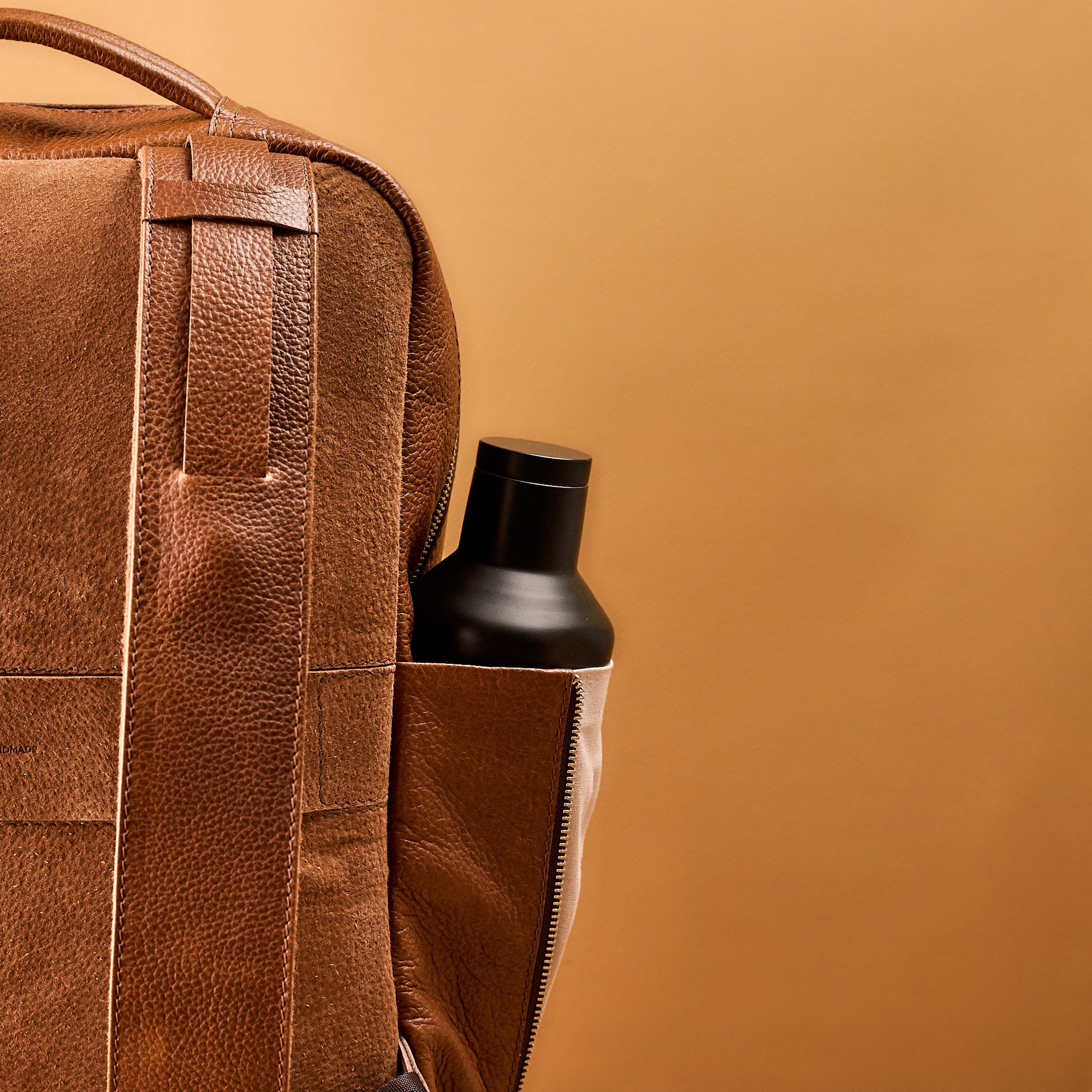 leather backpack tan by capra