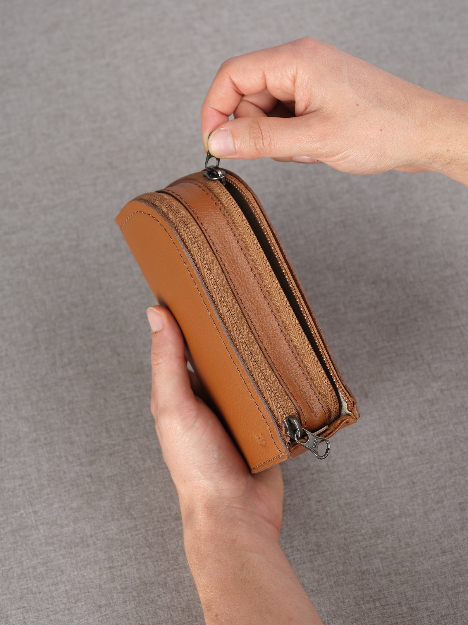 Double Glasses Case · Tan