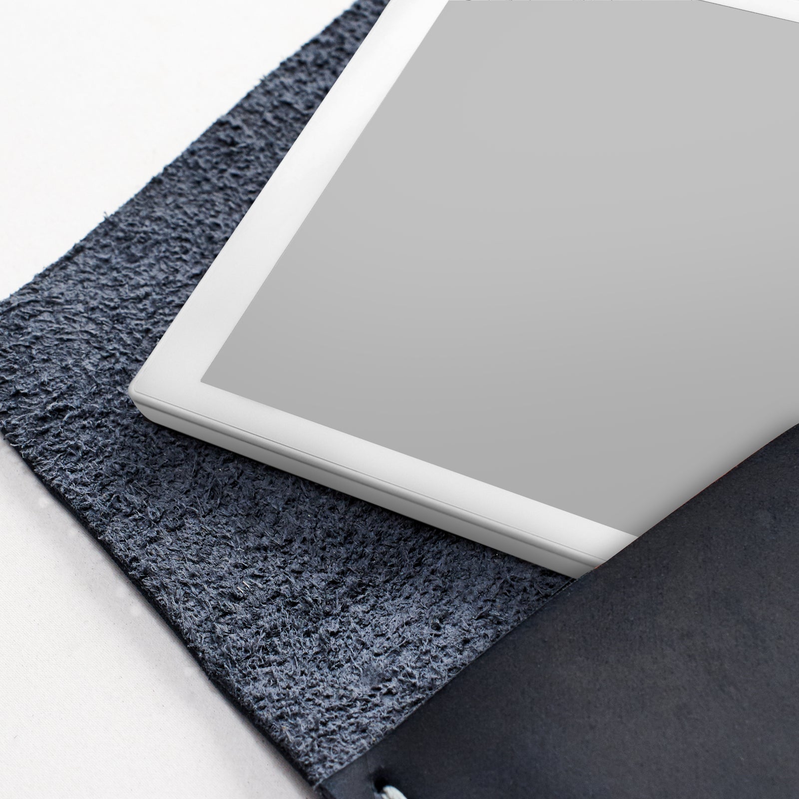 Mens gifts. Blue handcrafted leather reMarkable tablet case. Folio with Marker holder. Paper E-ink tablet minimalist sleeve design.