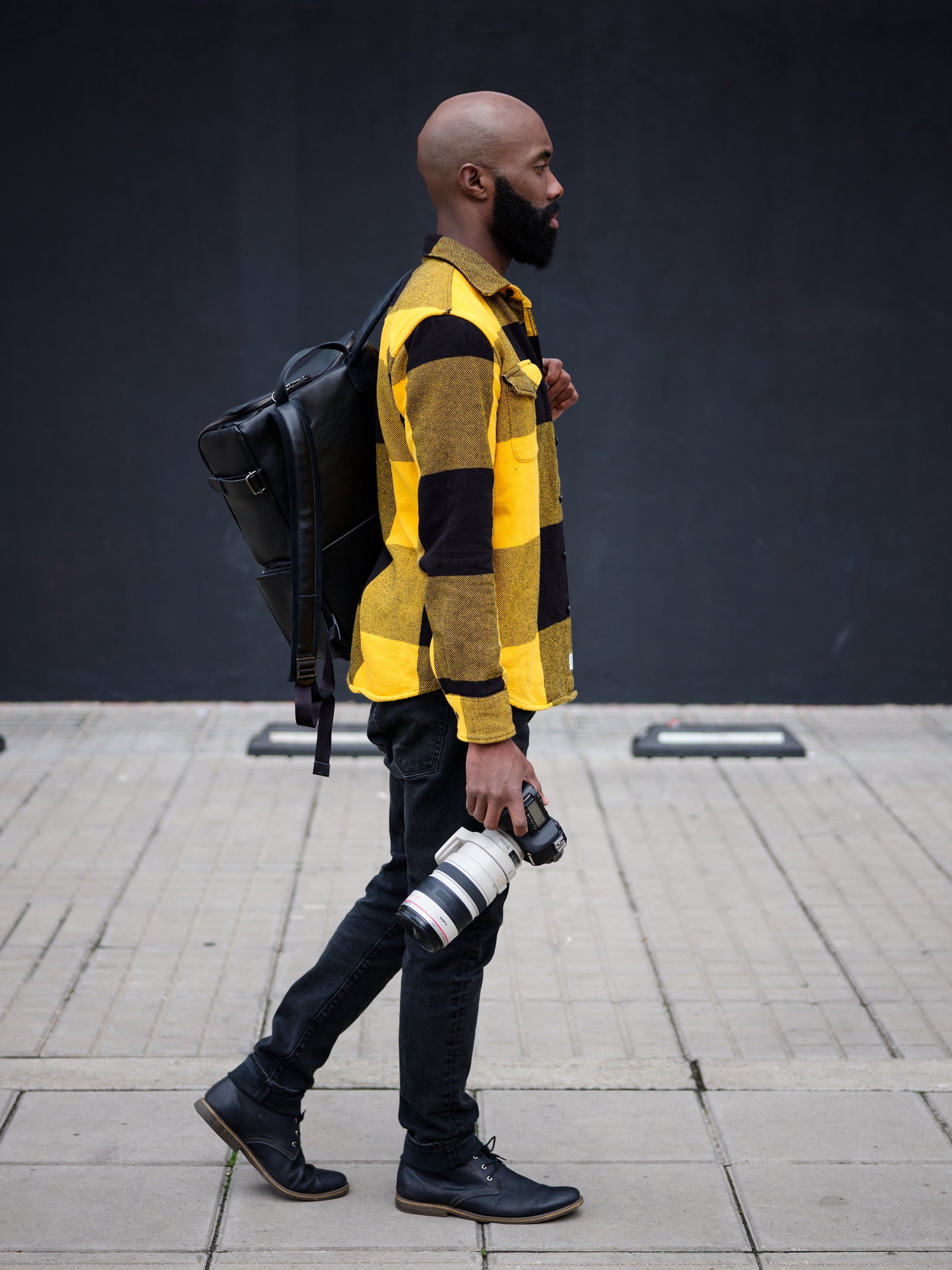 canon camera backpack black by capra leather