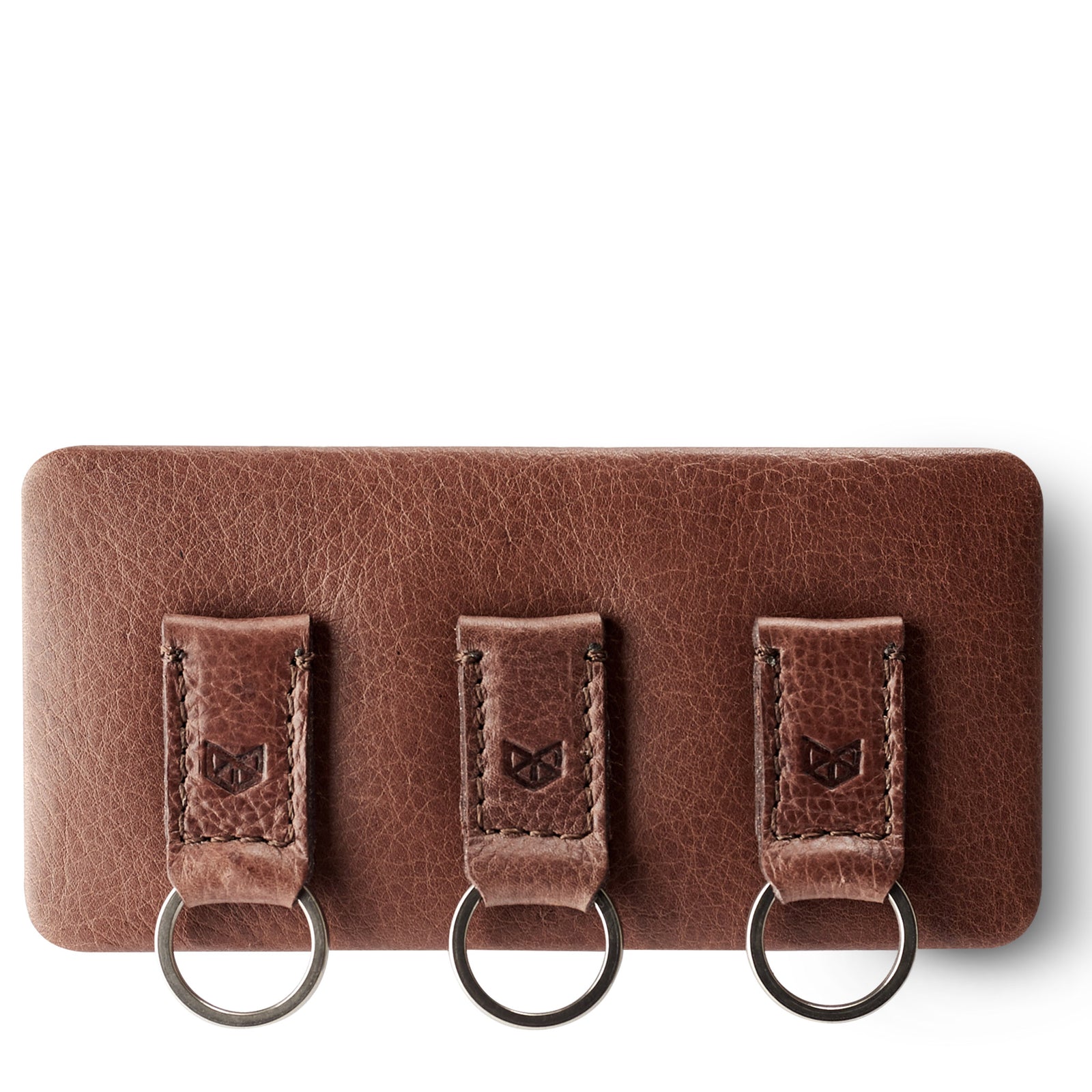 Magnetic key hanger organizer. Brown leather magnetic key holder for wall decor. Entryway organizer decor. Home decoration. Keys organizer