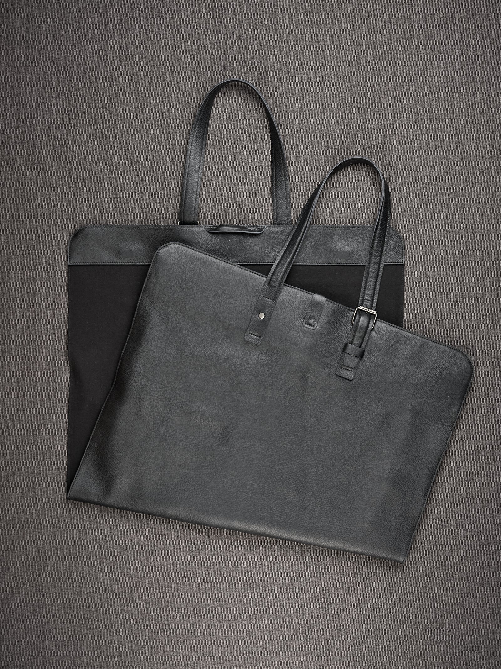 Foldable Suit Bag Black by Capra Leather