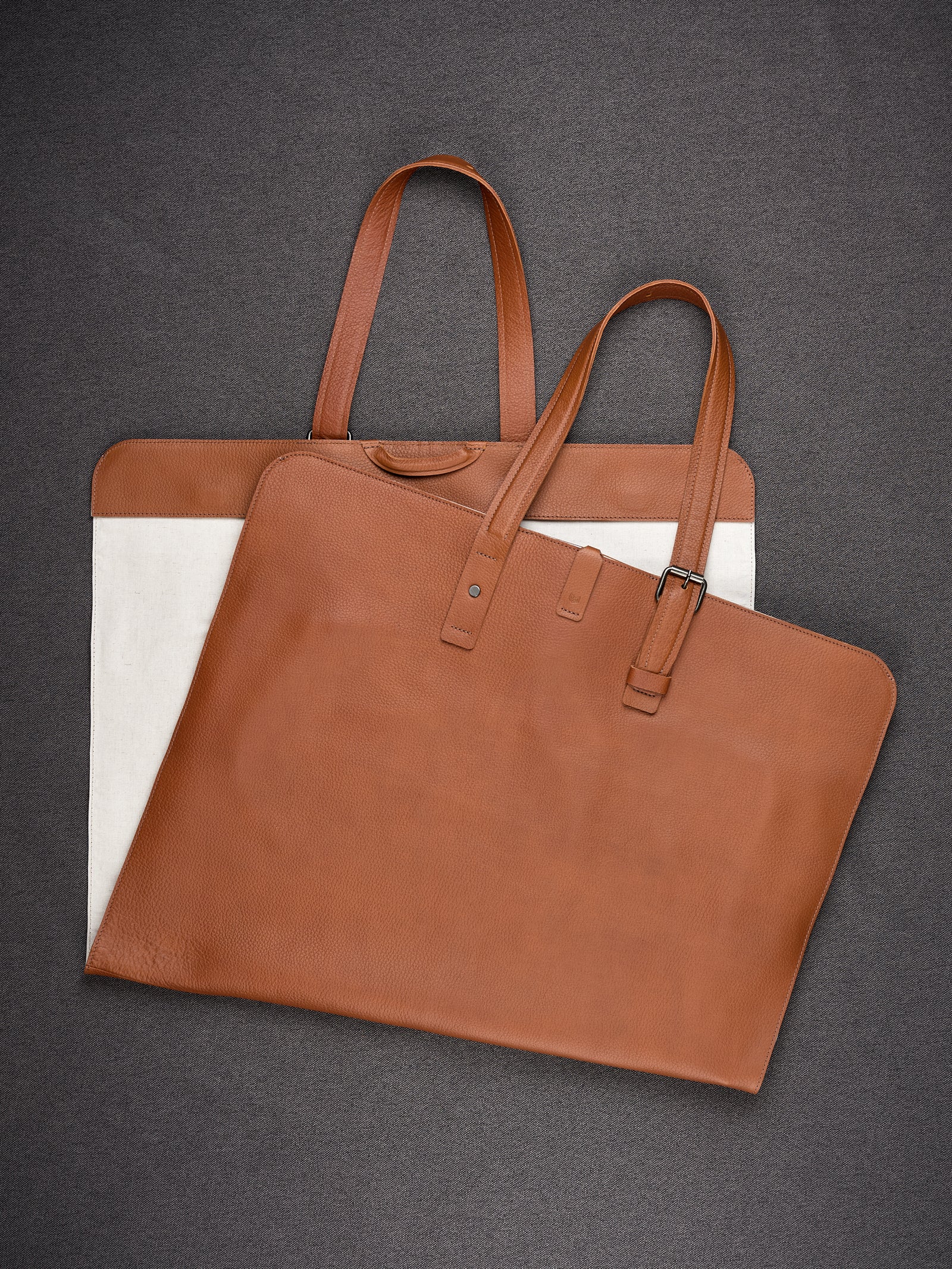 Foldable Garment Bag Tan by Capra Leather