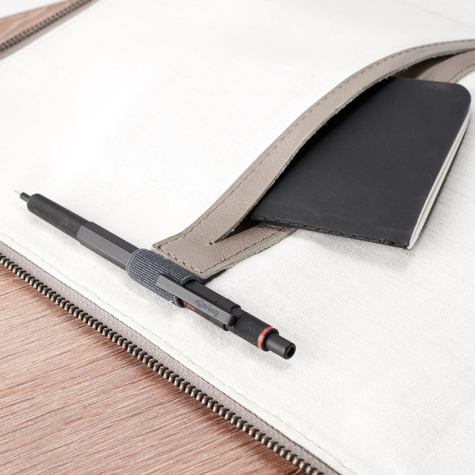 Interior pocket. Device grey bag folio. Custom monogram. Gifts for men