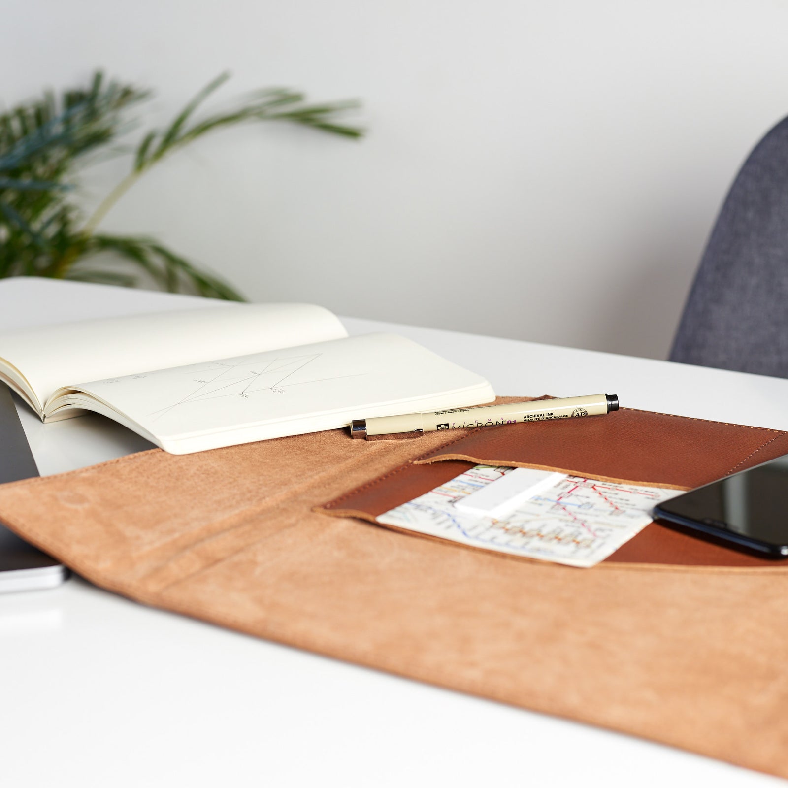 Style suede interior. Tan Laptop Tablet Portfolio. Business Document Organizer for Men by Capra Leather