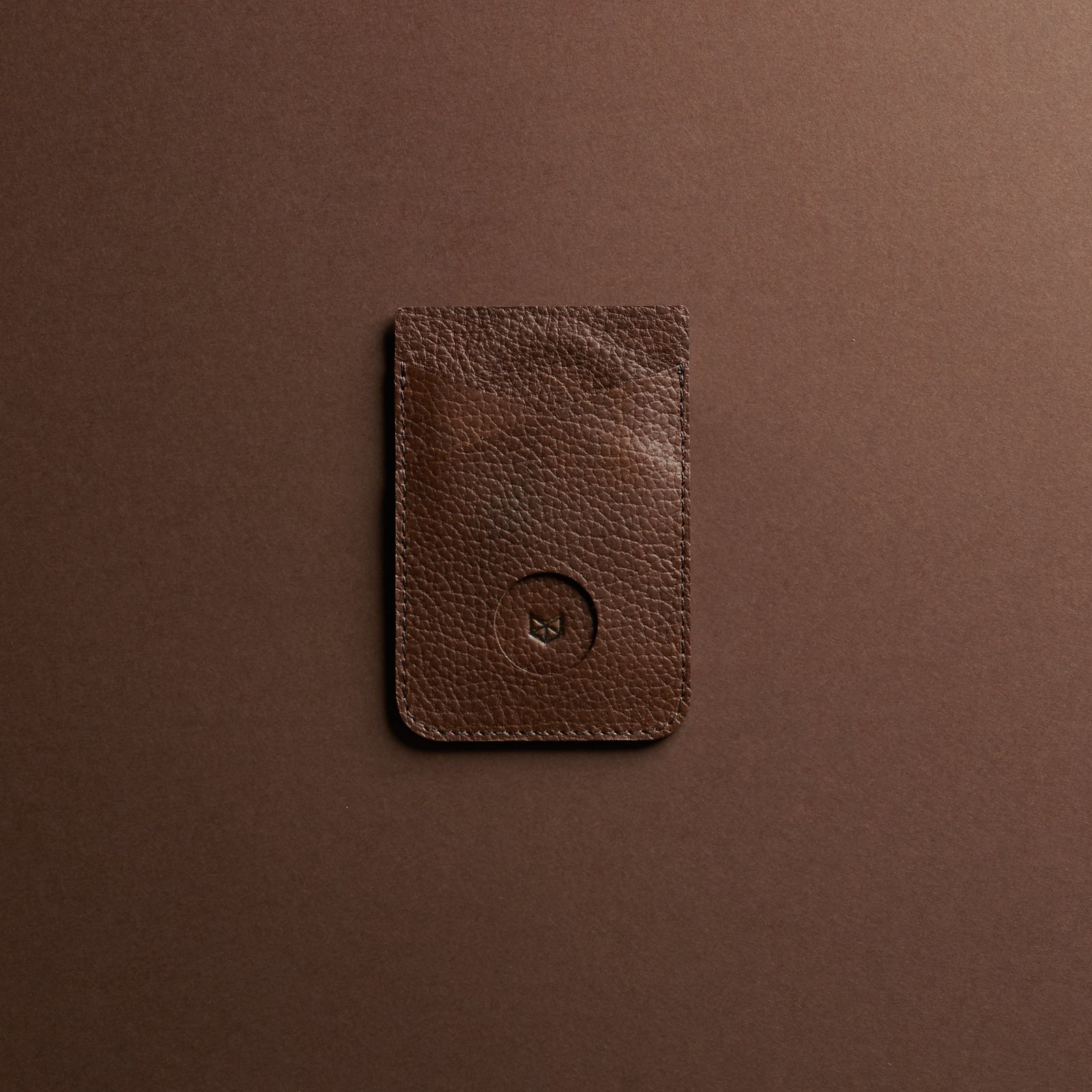 Front view. Small Gear Travel Pouch 2 Brown by Capra Leather