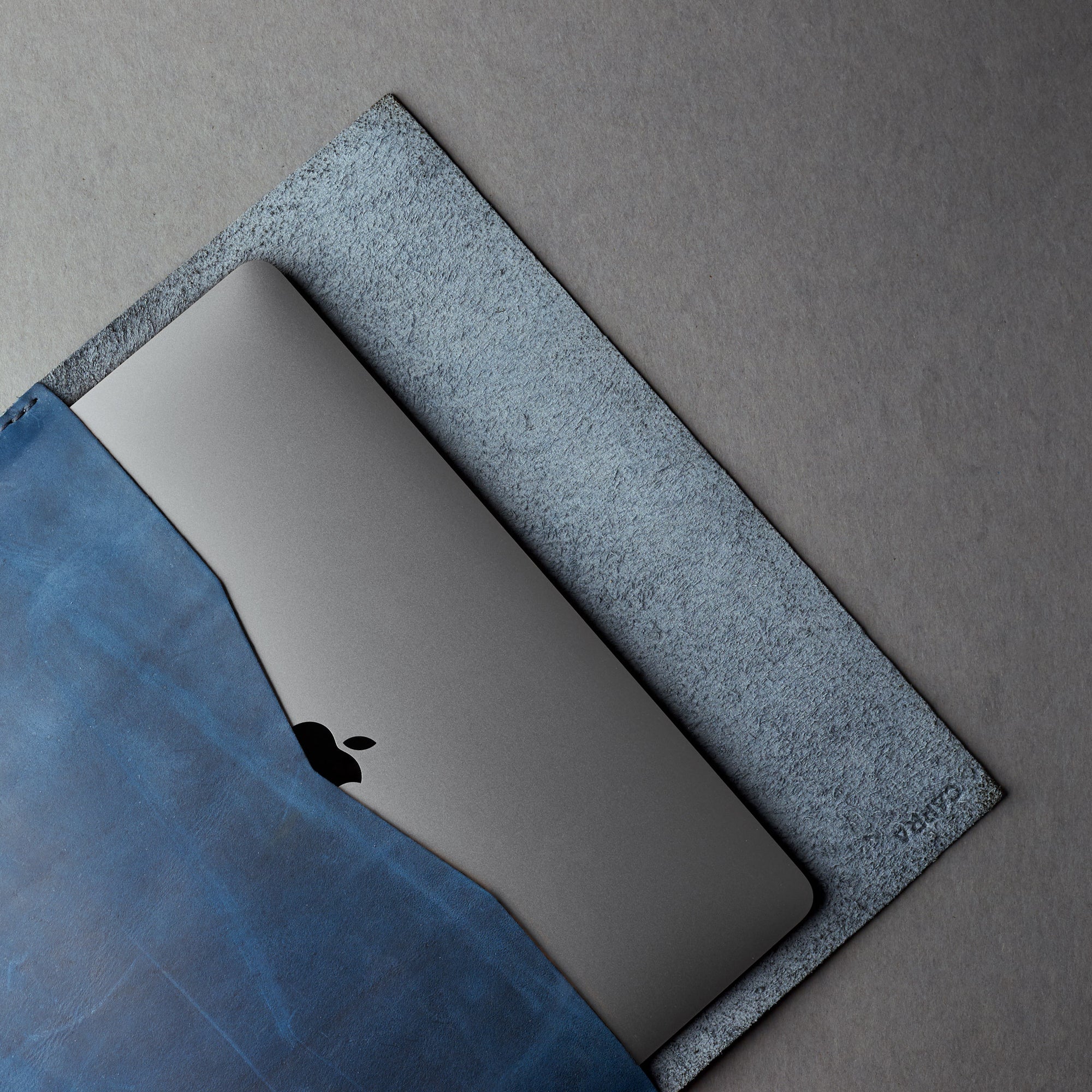 Cover. Navy Leather MacBook Case. MacBook Sleeve by Capra Leather