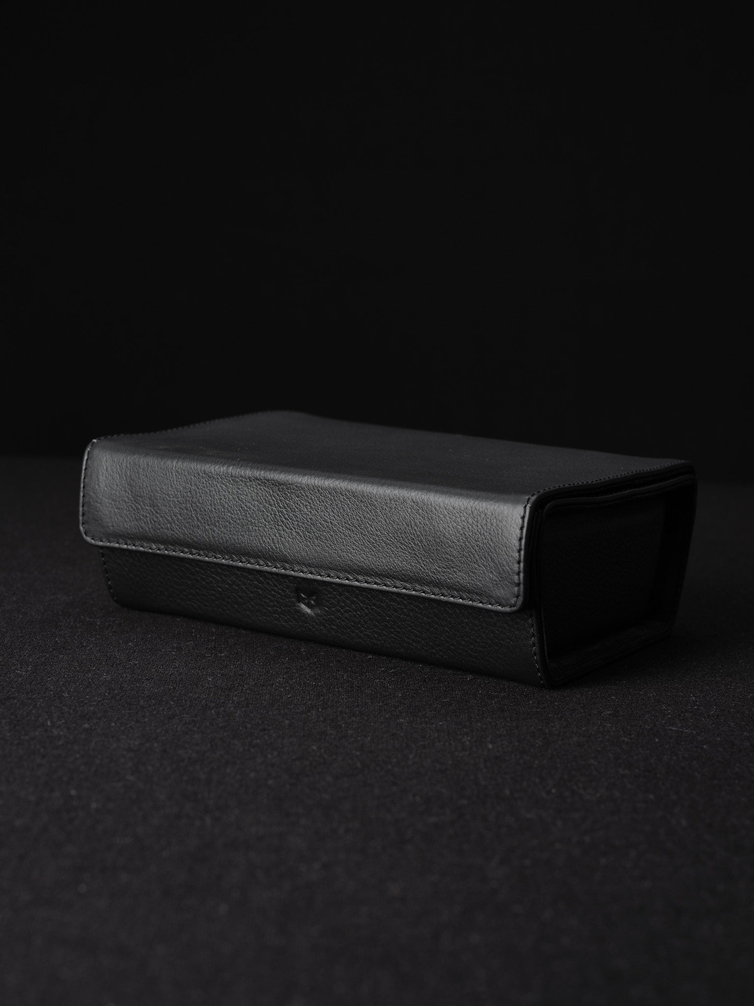 sunglasses case black by Capra Leather