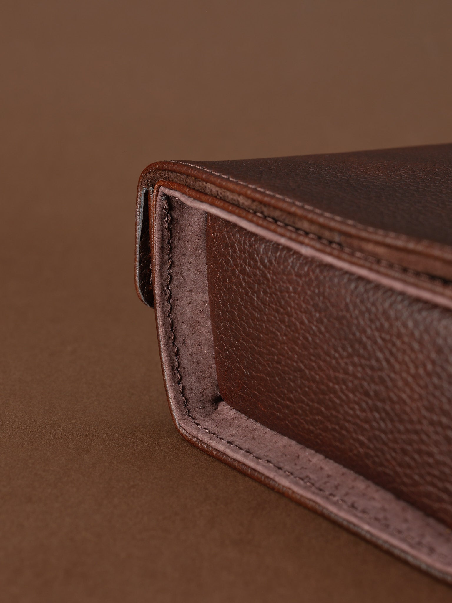 glasses case for men dark brown by Capra Leather