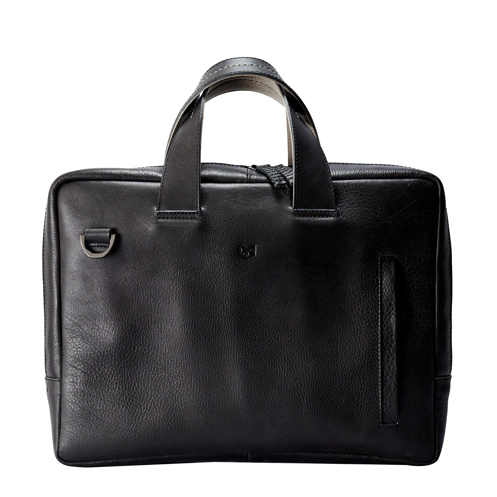 Cool leather briefcase for men. Unique black Leather satchel. Office style bag