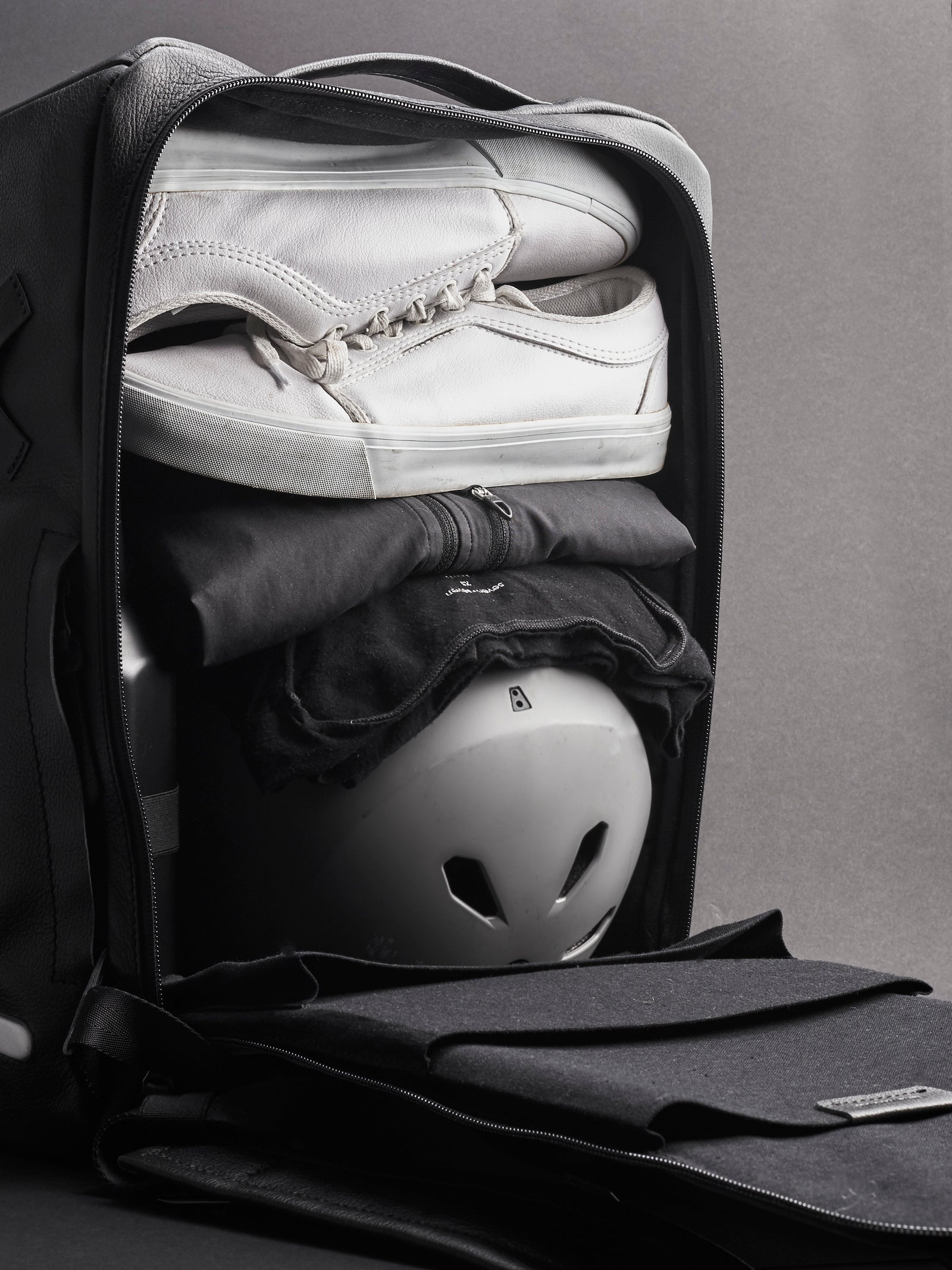 anti theft backpack black by capra leather