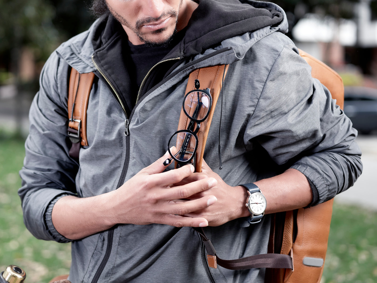 bike backpacks tan by capra leather