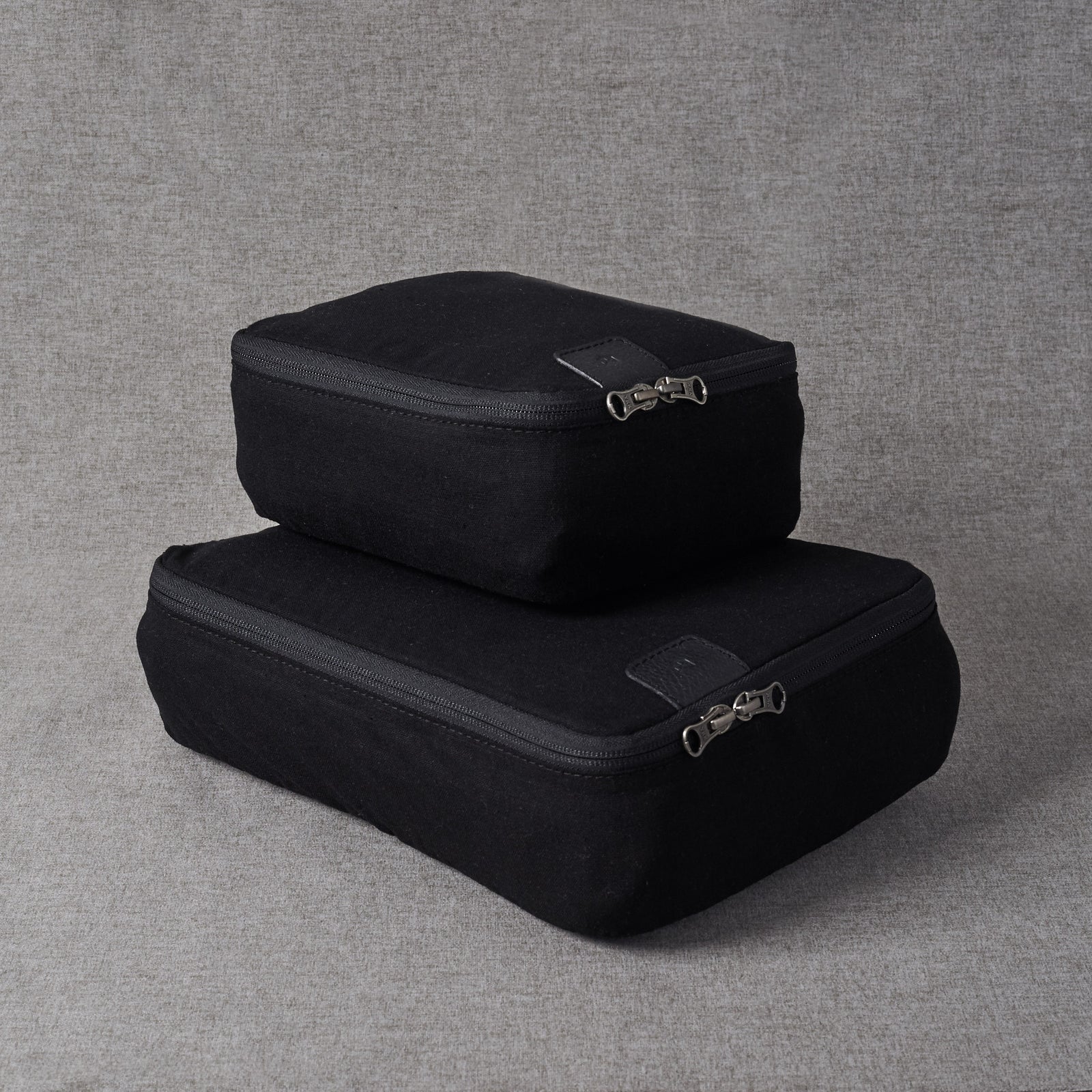 Black Linen Packing Cubes, Clothes Storage by Capra Leather