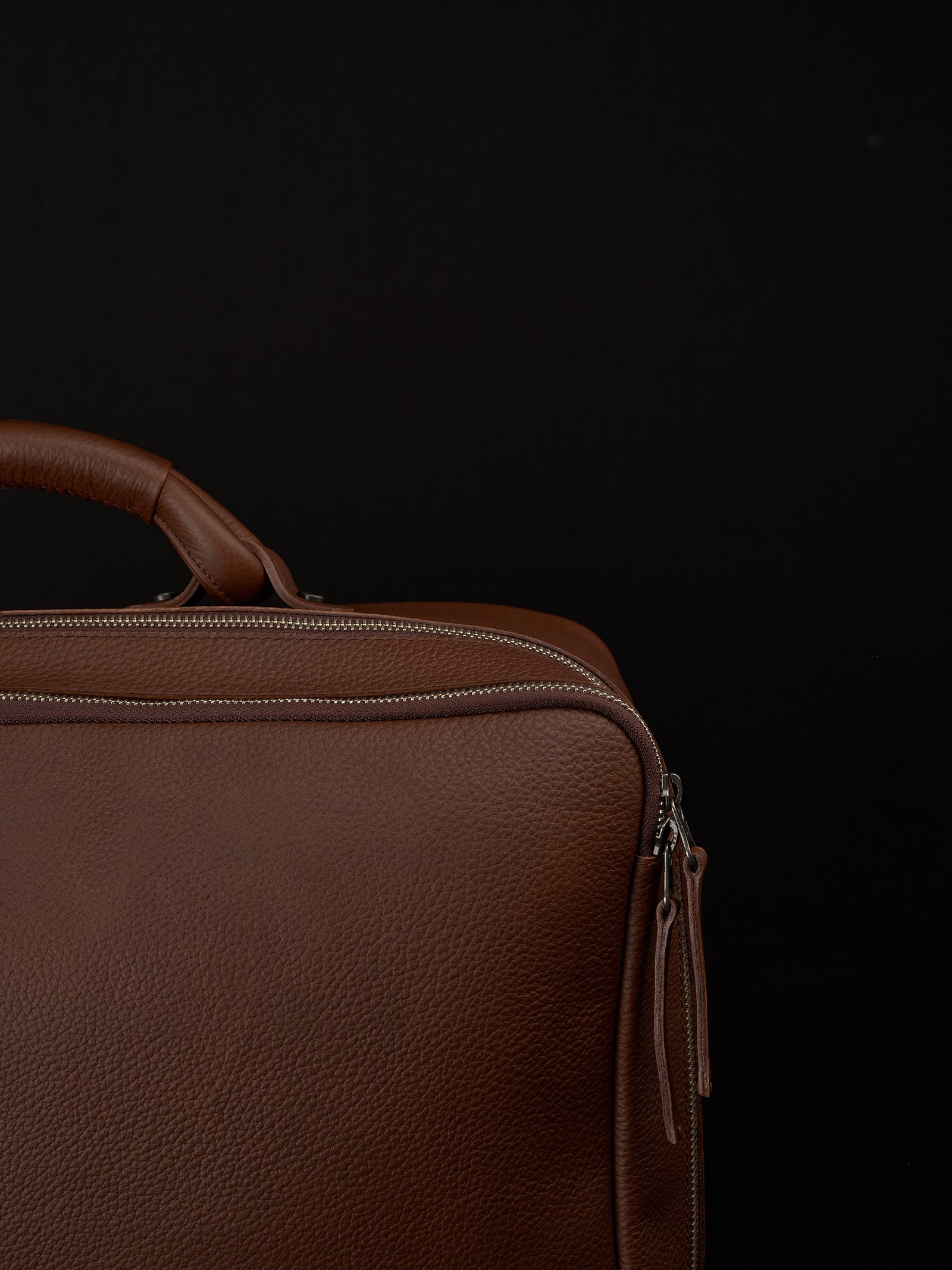 Leather weekend bag brown by Capra
