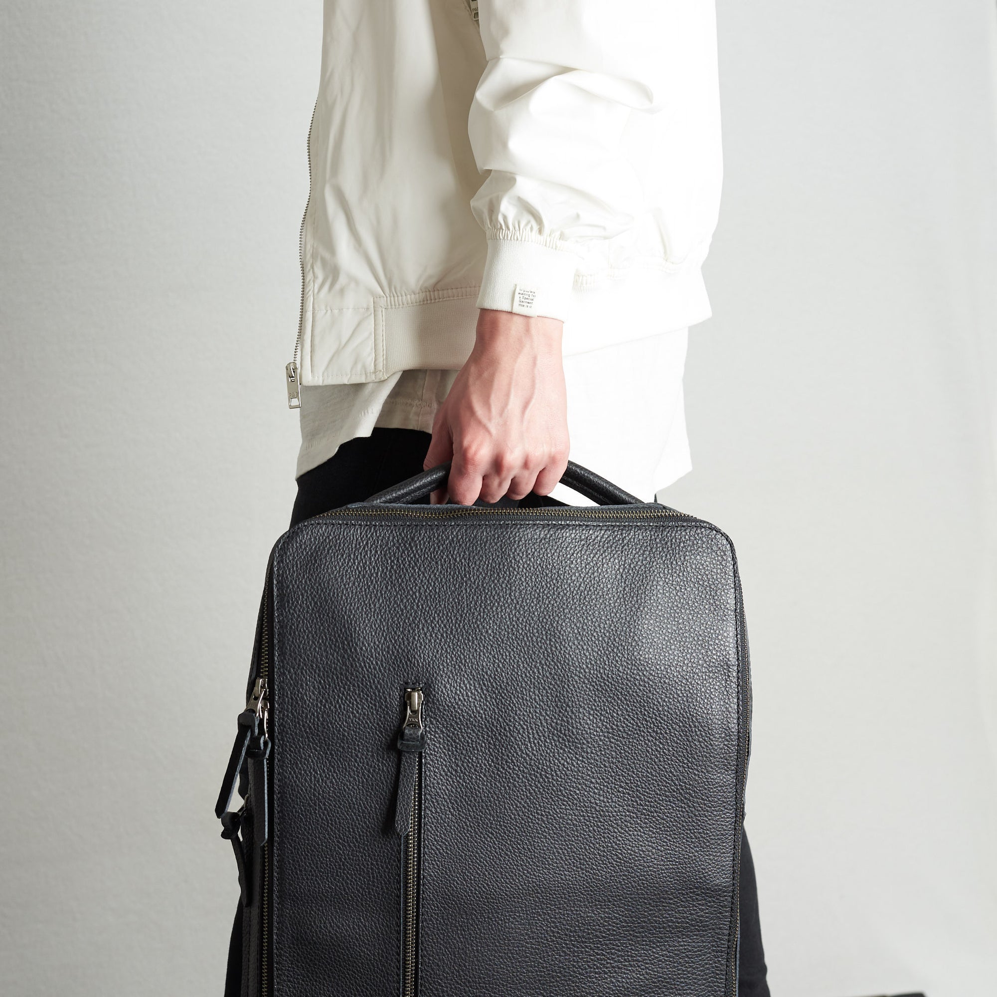 college backpacks black by capra leather