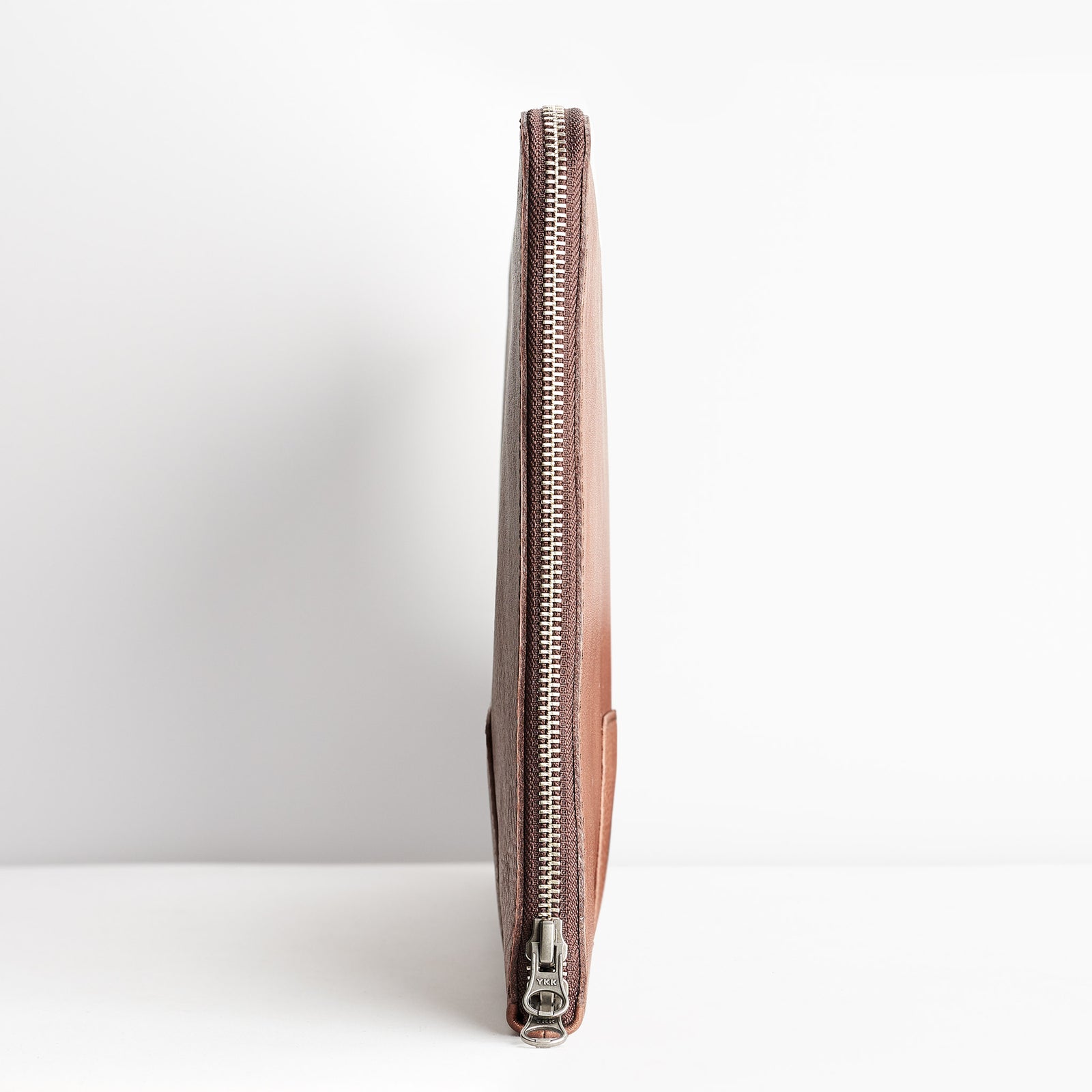 Slim profile. Brown Leather Laptop Portfolio Case. Laptops & devices Bag.