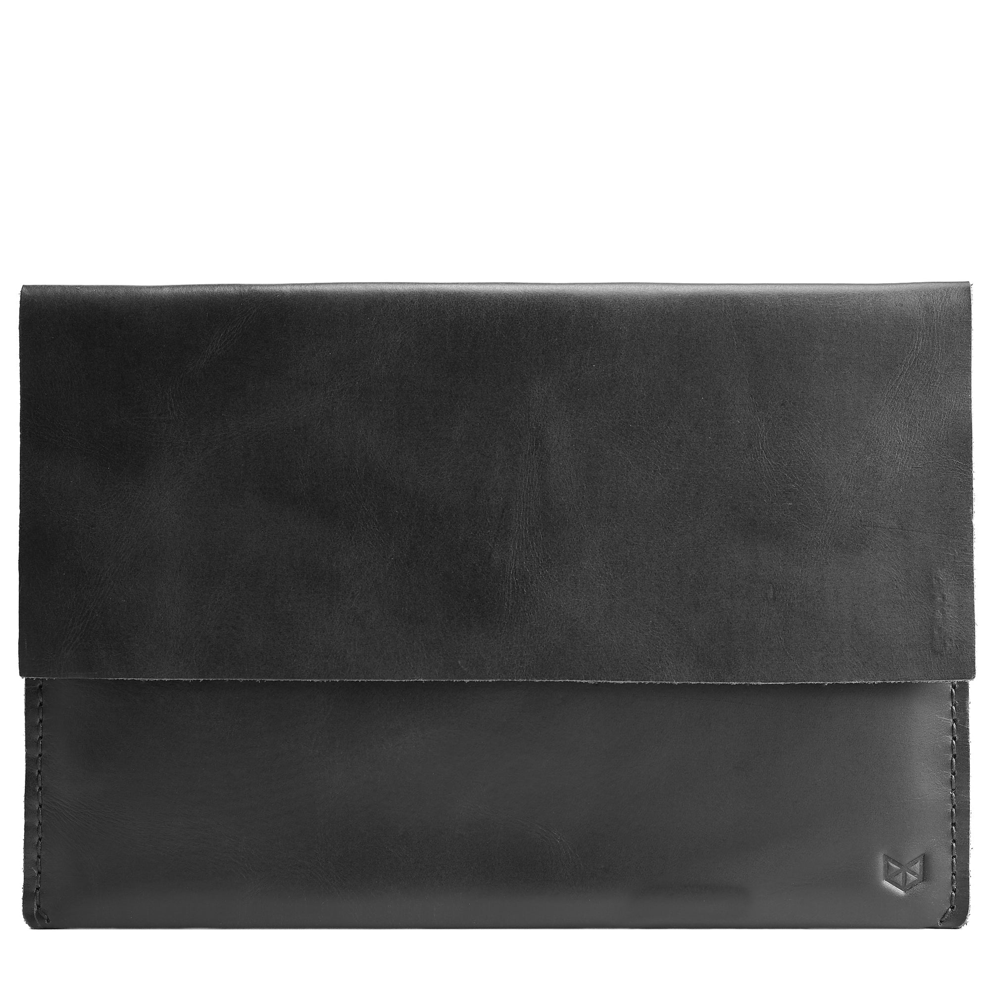 Cover. Black Leather Minial iPad Sleeve Case by Capra Leather