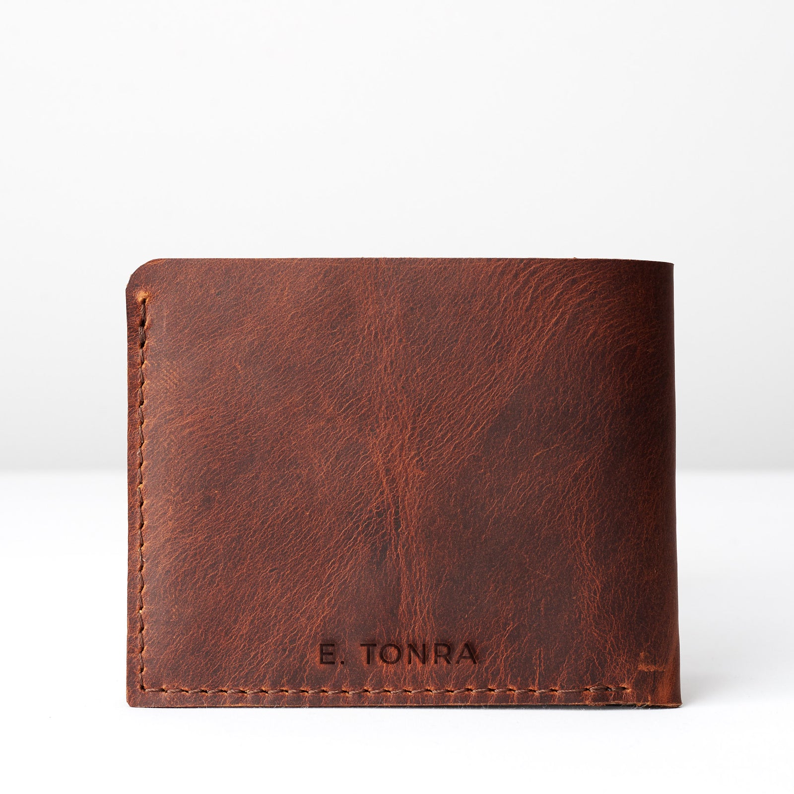 Engraving. Leather sandstone slim wallet gifts for men handmade accessories. minimalist full grain leather thin wallet. Made by Capra Leather.