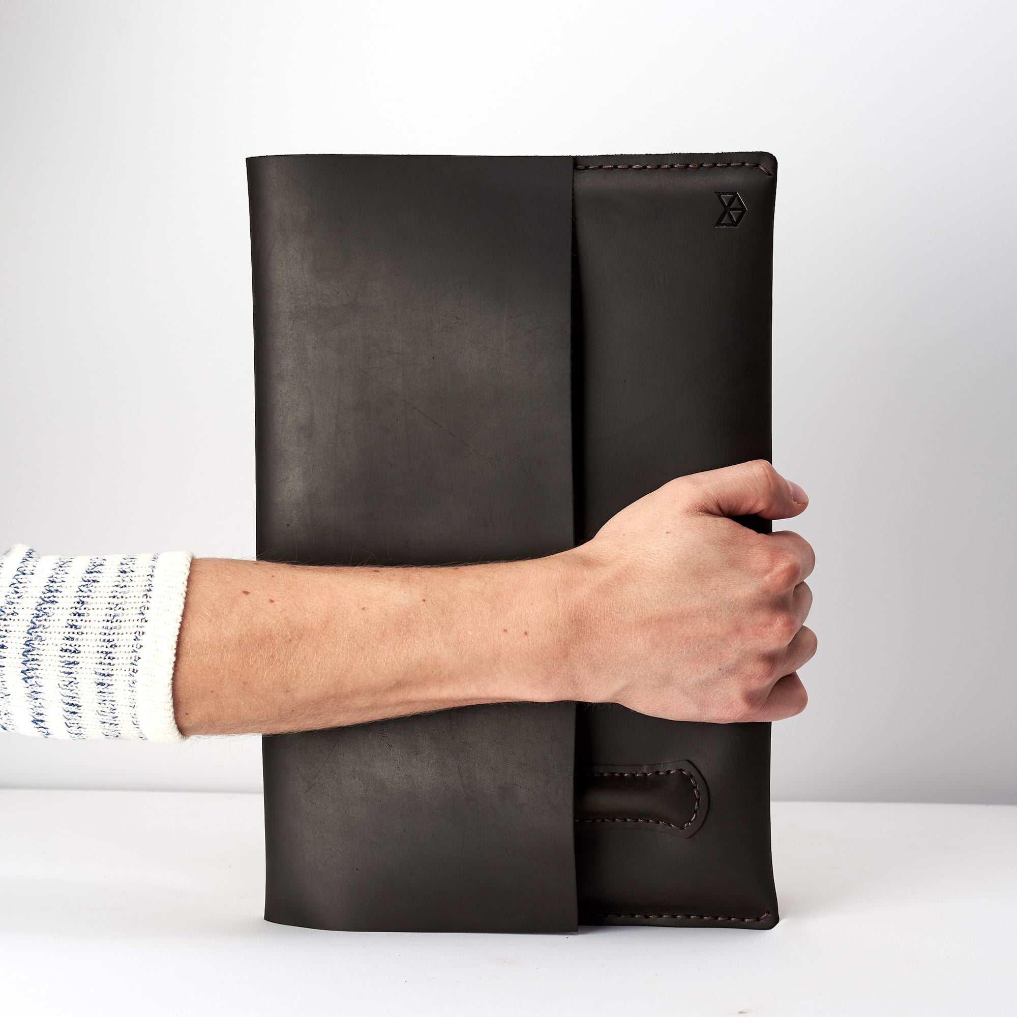 Styling. iPad Sleeve. iPad Leather Case Brown With Apple Pencil Holder by Capra Leather