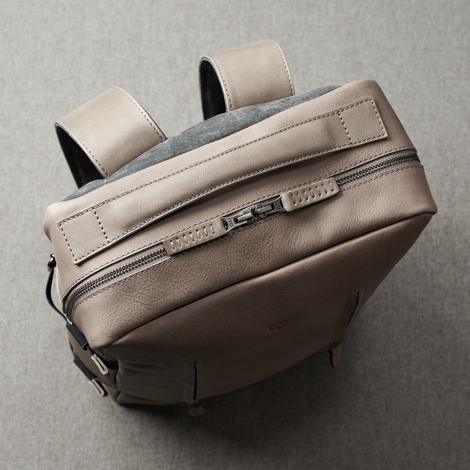 mens leather backpacks grey by capra