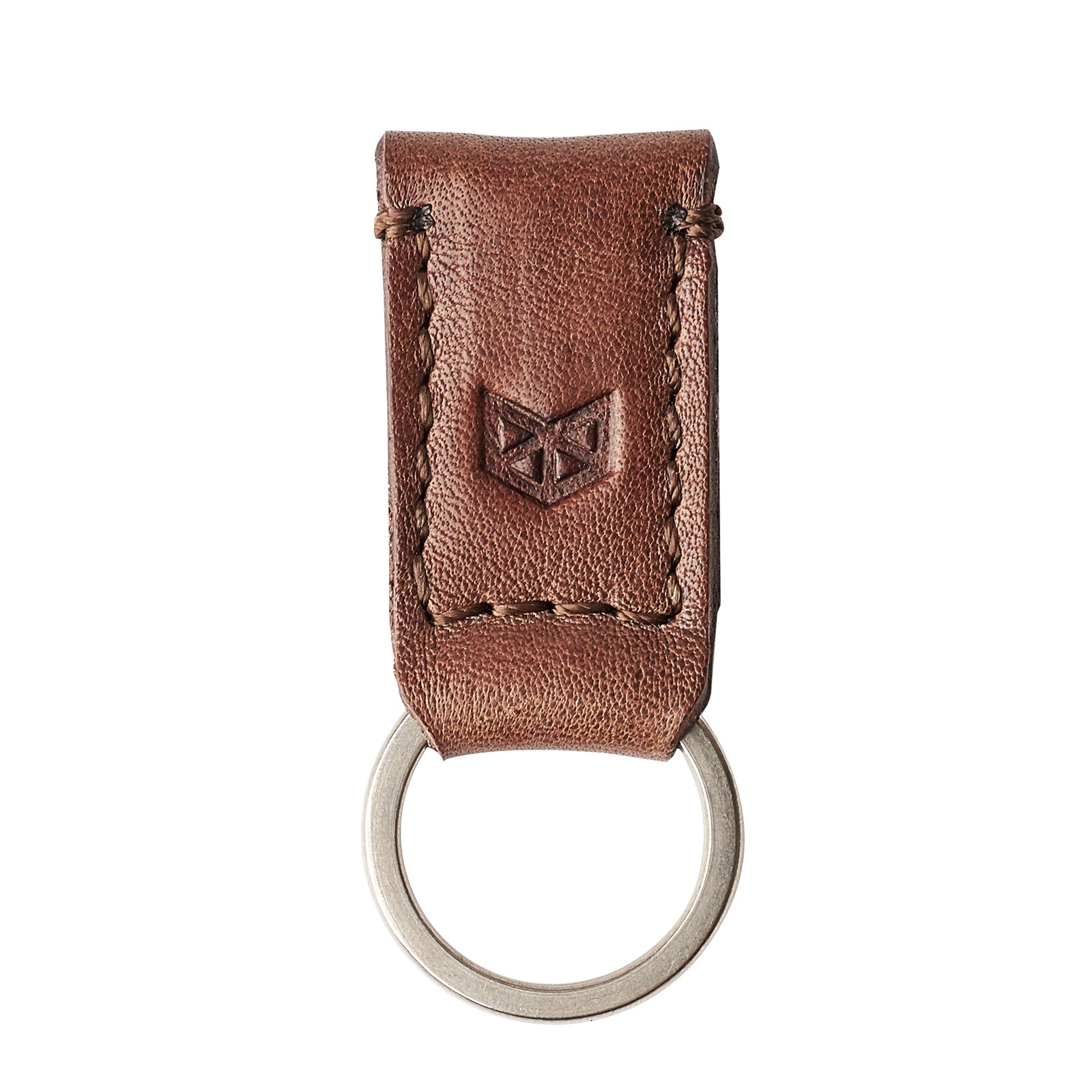 Brown leather magnetic keychain, mens accessories
