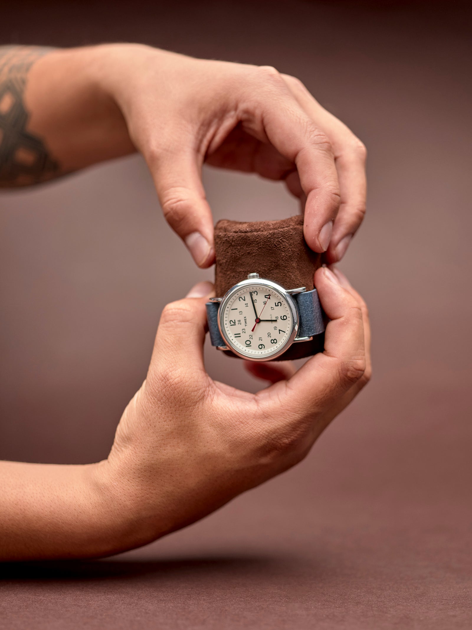 Watch roll leather collector's storage & travel organizer cases dark brown