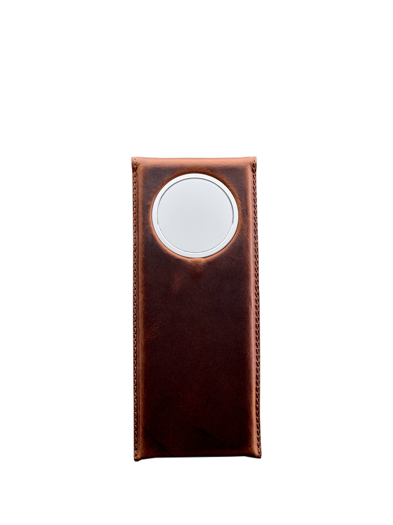 Cover. MagSafe iPhone Holder Stand Distressed Tan by Capra Leather