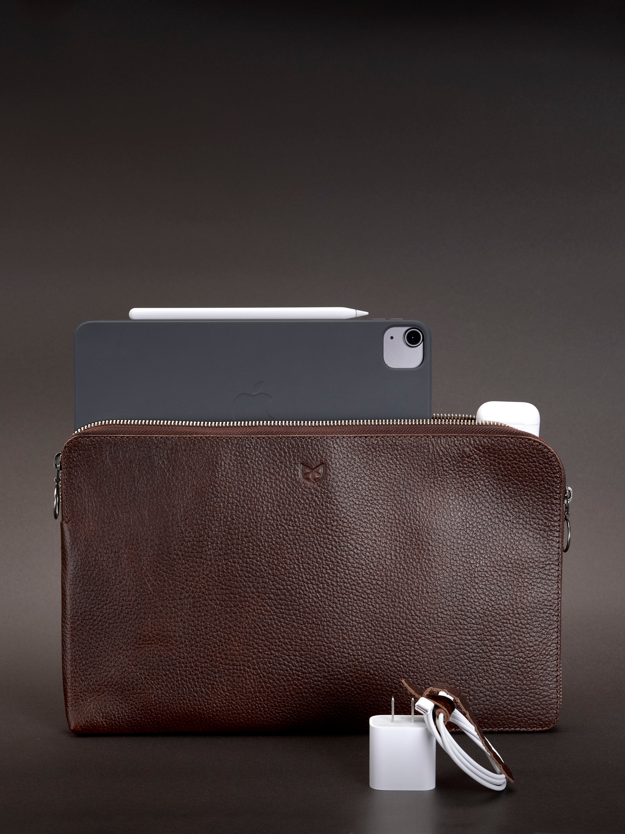 Custom iPad Case Dark Brown by Capra Leather