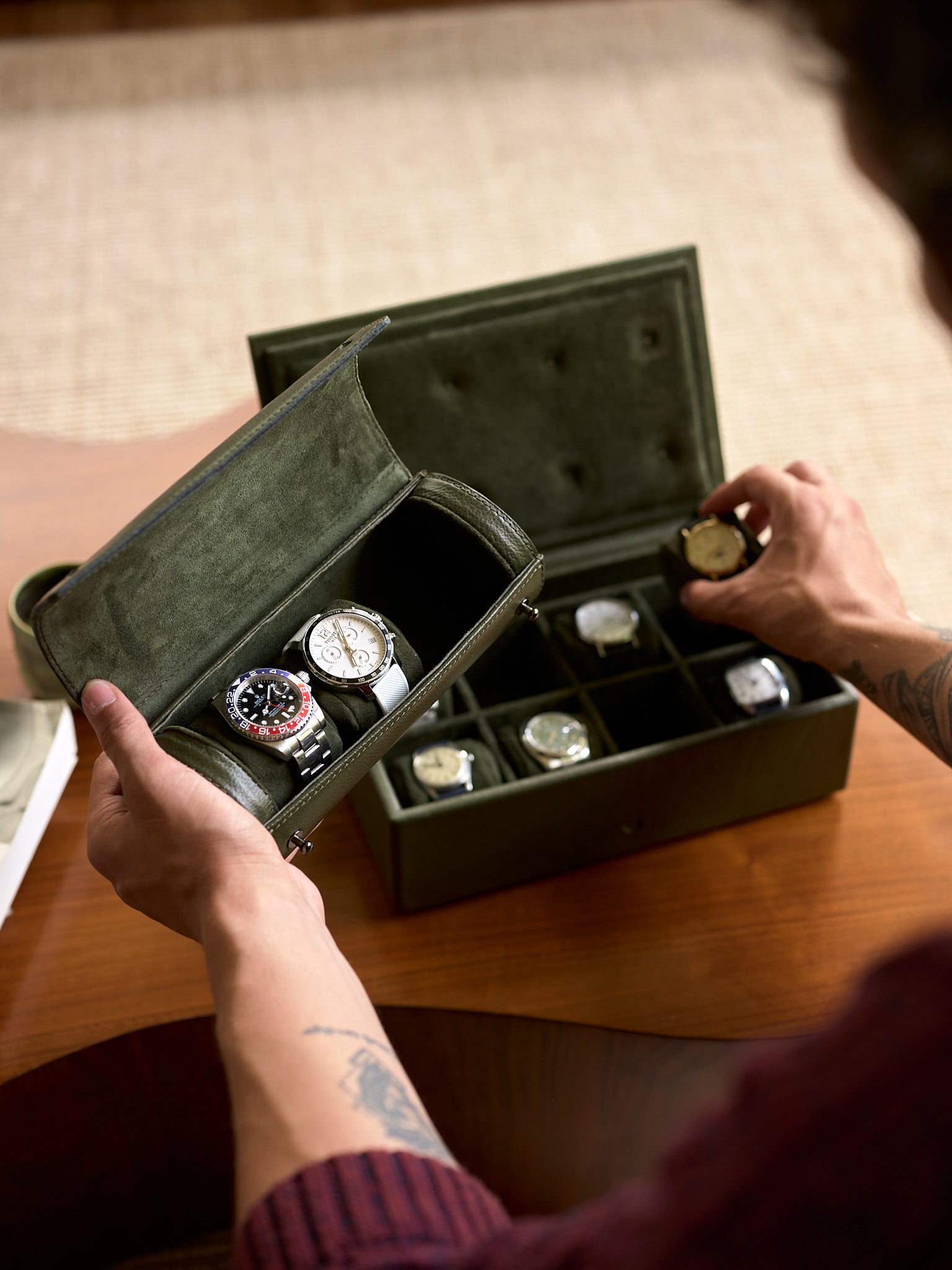 Leather Watch Box by Capra Leather